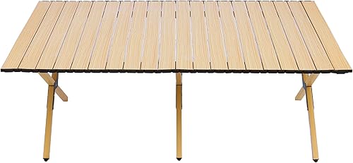 MAKELEN Mesa plegable para exteriores con bolsa de transporte, mesa cuadrada enrollable de aluminio ligero para interiores, campamento al aire disponible en Yaxa Peru