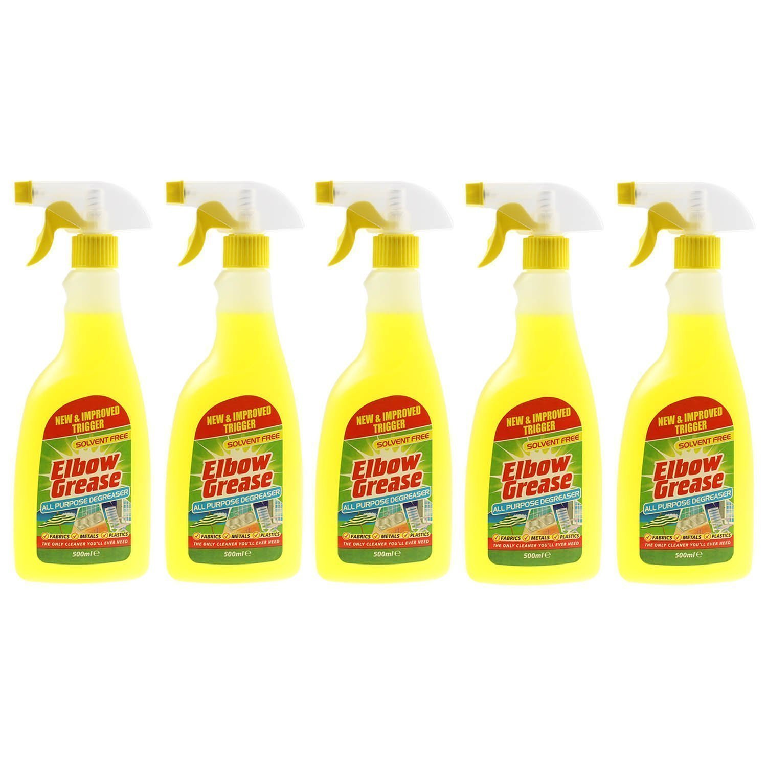 Elbow Grease Clear 5 X Elbow Greese 500Ml All Purpose De-Greaser