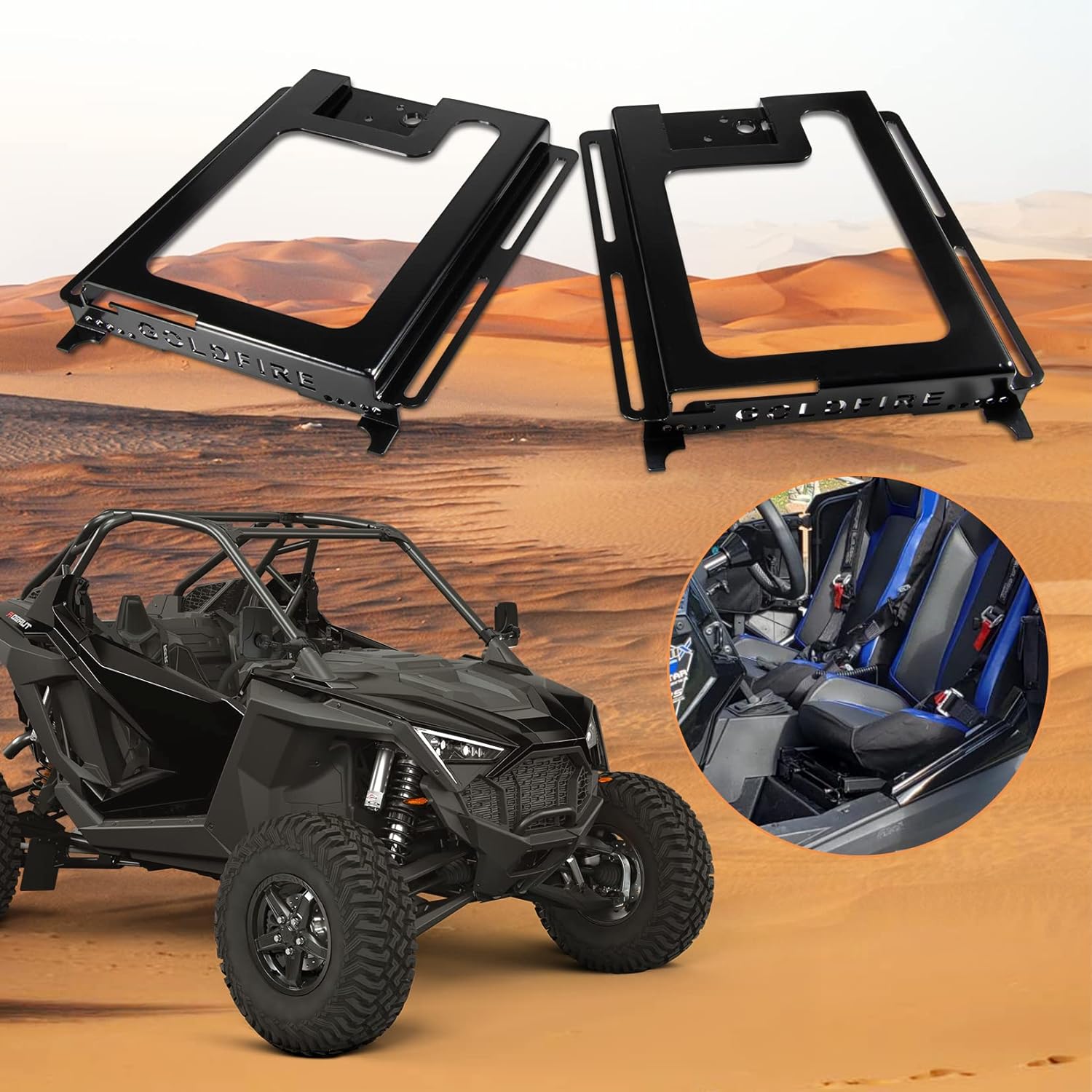 PSLER UTV RZR Adjustable Seat Lowering and Reclining Bases Adapter RZR Seat Recline