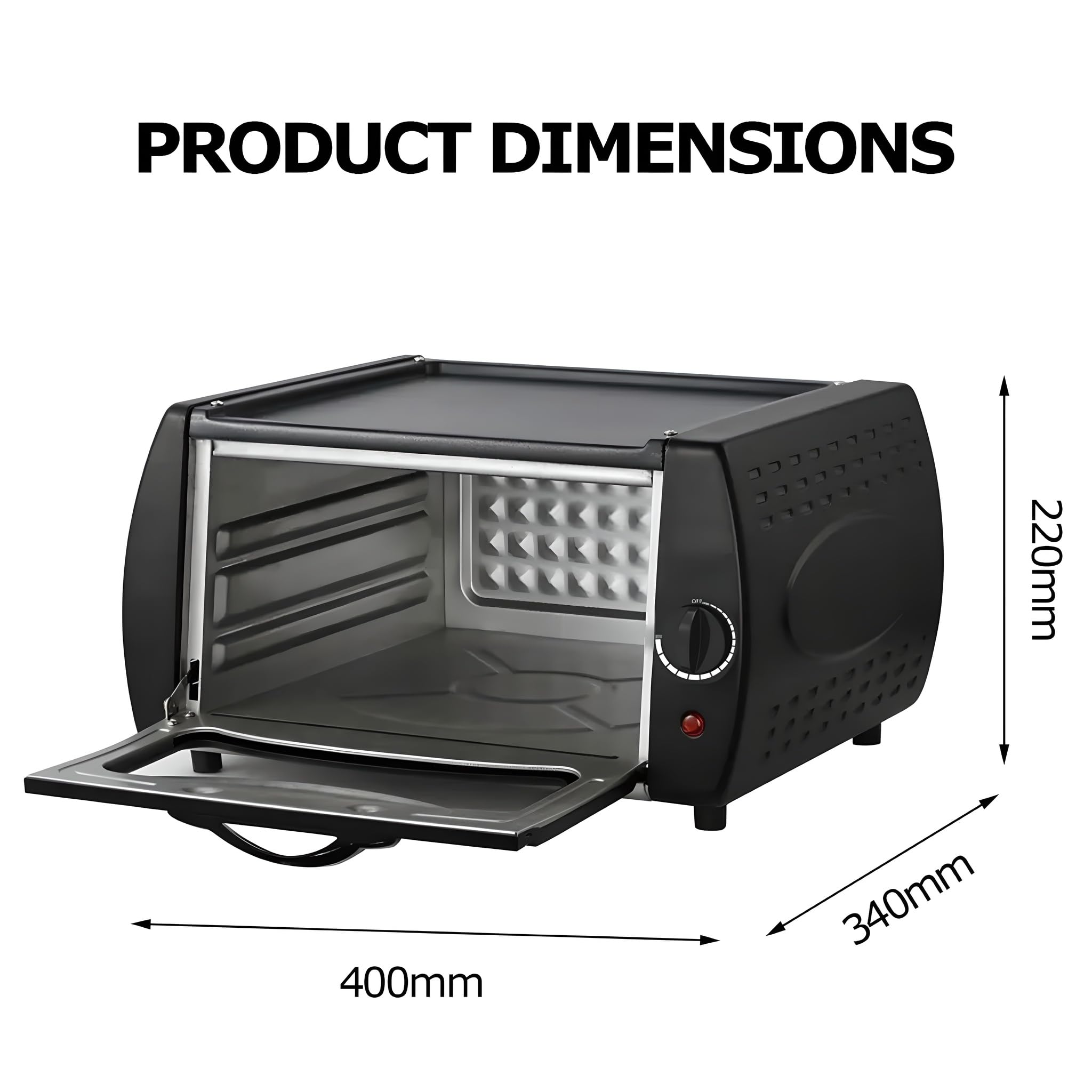 Mini urządzenie do robienia pizzy, piekarnik elektryczny, 2100 W, z regulacją temperatury i szklanym oknem, do domowej kuchni