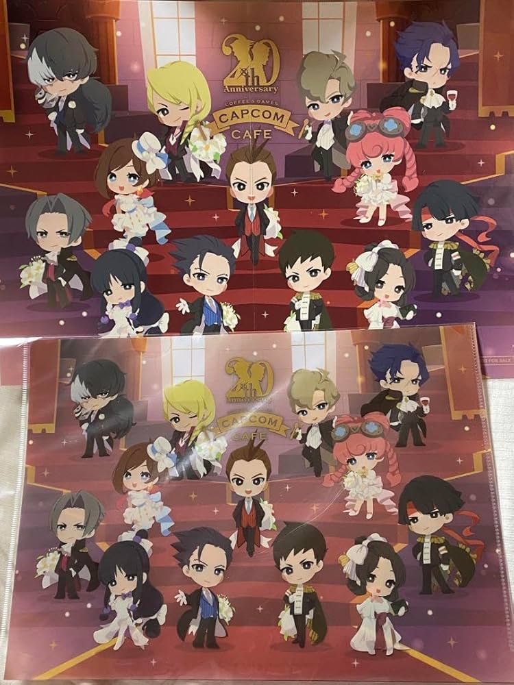 逆転裁判 20th クリアファイル カプコンカフェ 逆転裁判 20周年 クリアファイル