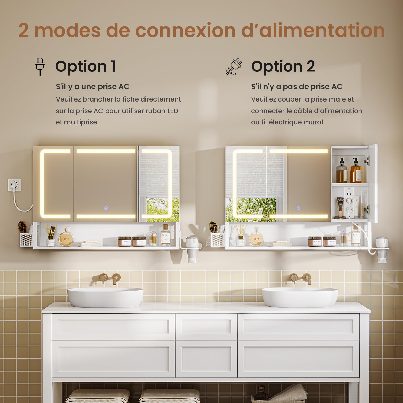 Armario Espejo Baño 80x16x60, Espejo de Baño con Luz Led y Estación de Carga, Mueble Baño con Cesta de Almacenamiento y Estante Interior Ajustable, Tres Temperaturas de Color, Control táctil