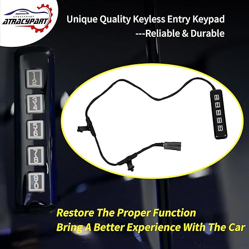 Miniatura 4 de Teclado de entrada sin llave para el lado del conductor | Reemplazo para Ford F-150/250/350/450/550 Super Duty 2015-2020 | Reemplaza # 601-046,