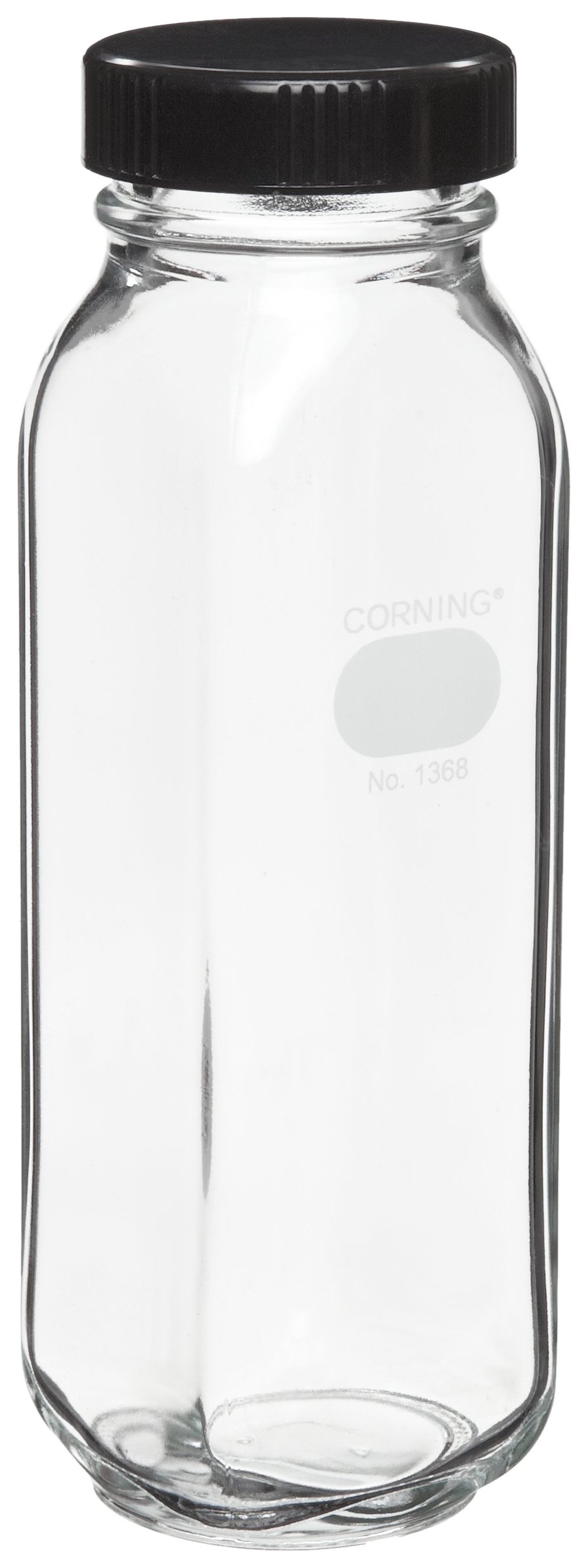 Corning Pyrex Wide Mouth Milk Dilution Bottles, Graduated with Screw Cap (Culture Bottles), 160mL (Pack of 12)