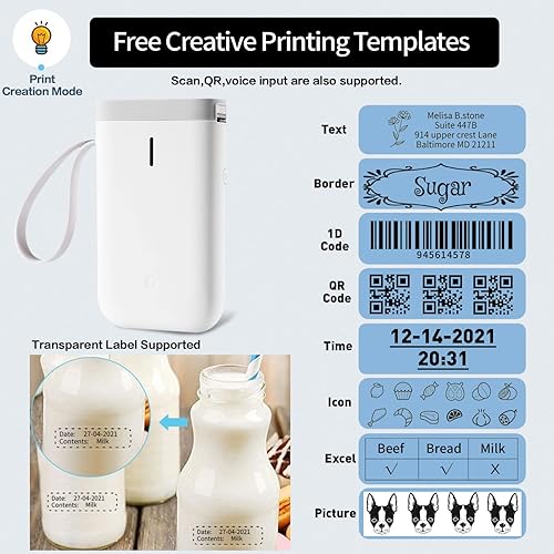 Miniatura 3 de 155 unidades D11D110D101 - Cinta adhesiva impermeable para etiquetas con nombre y dirección de burbujas, para guardería, botellas de niños, tarros