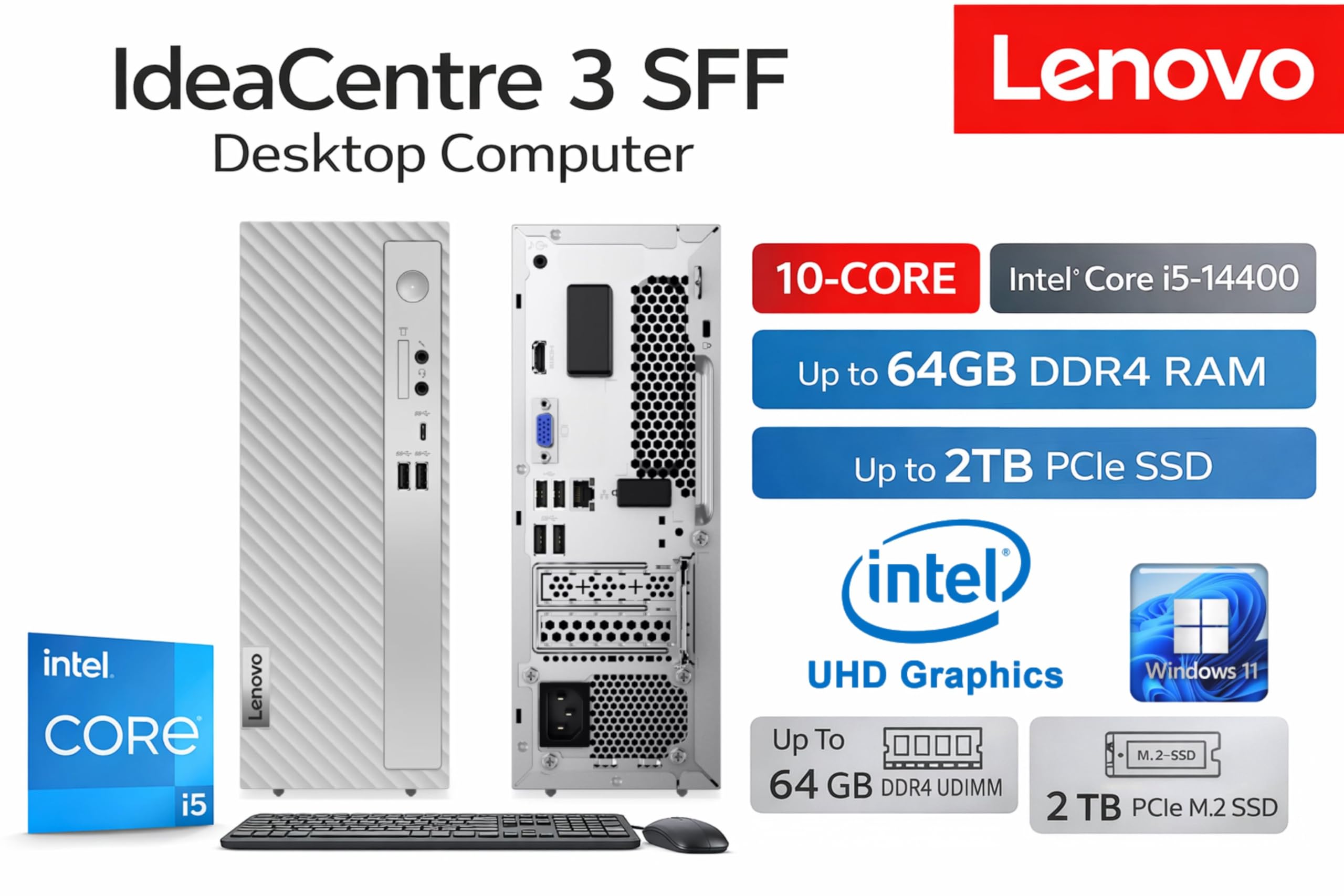 Amazon.com: Lenovo IdeaCentre 3 SFF Business Desktop Computer