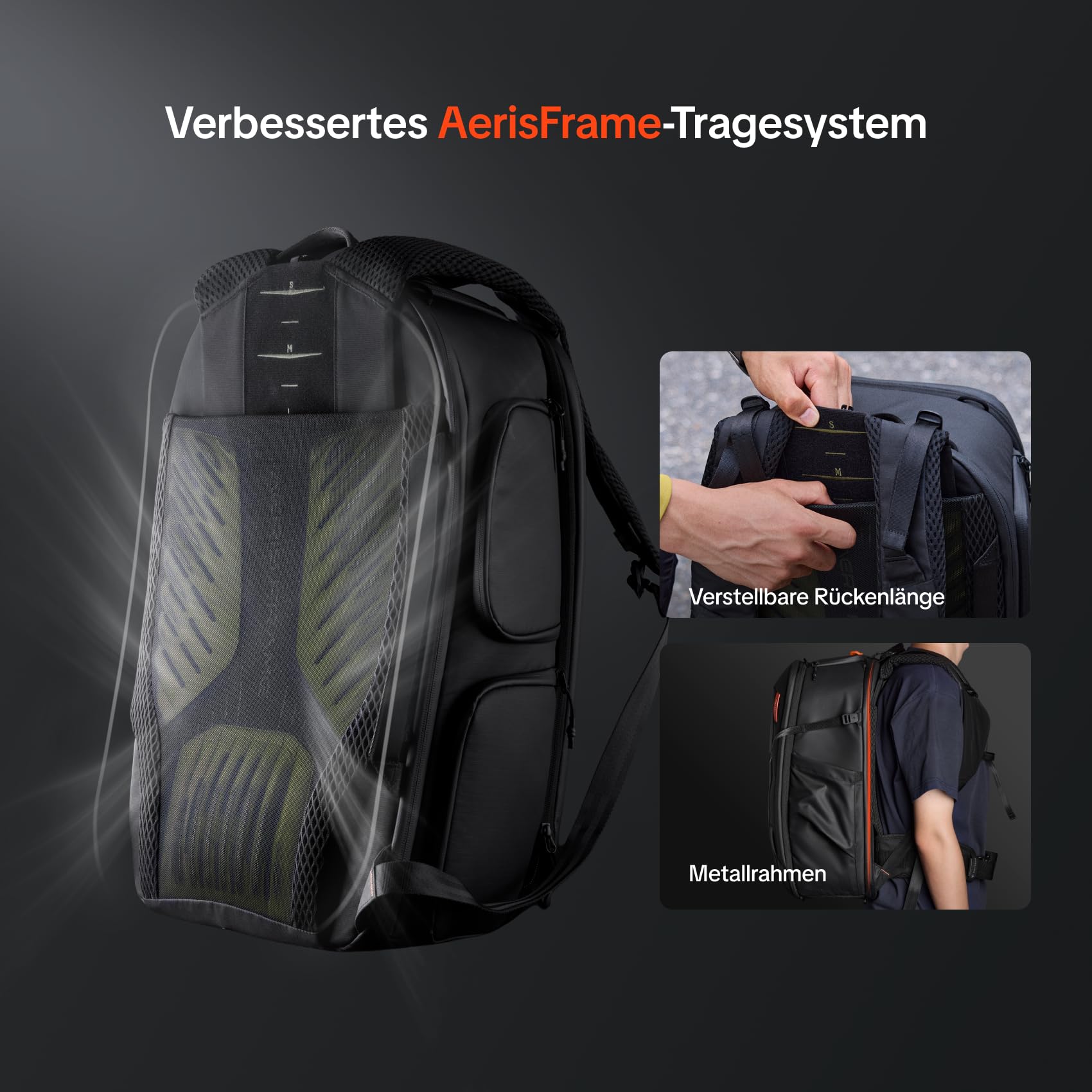 PGYTECH OneMo 3 Kamerarucksack 35L, Fotorucksack mit AerisFrame Tragesystem