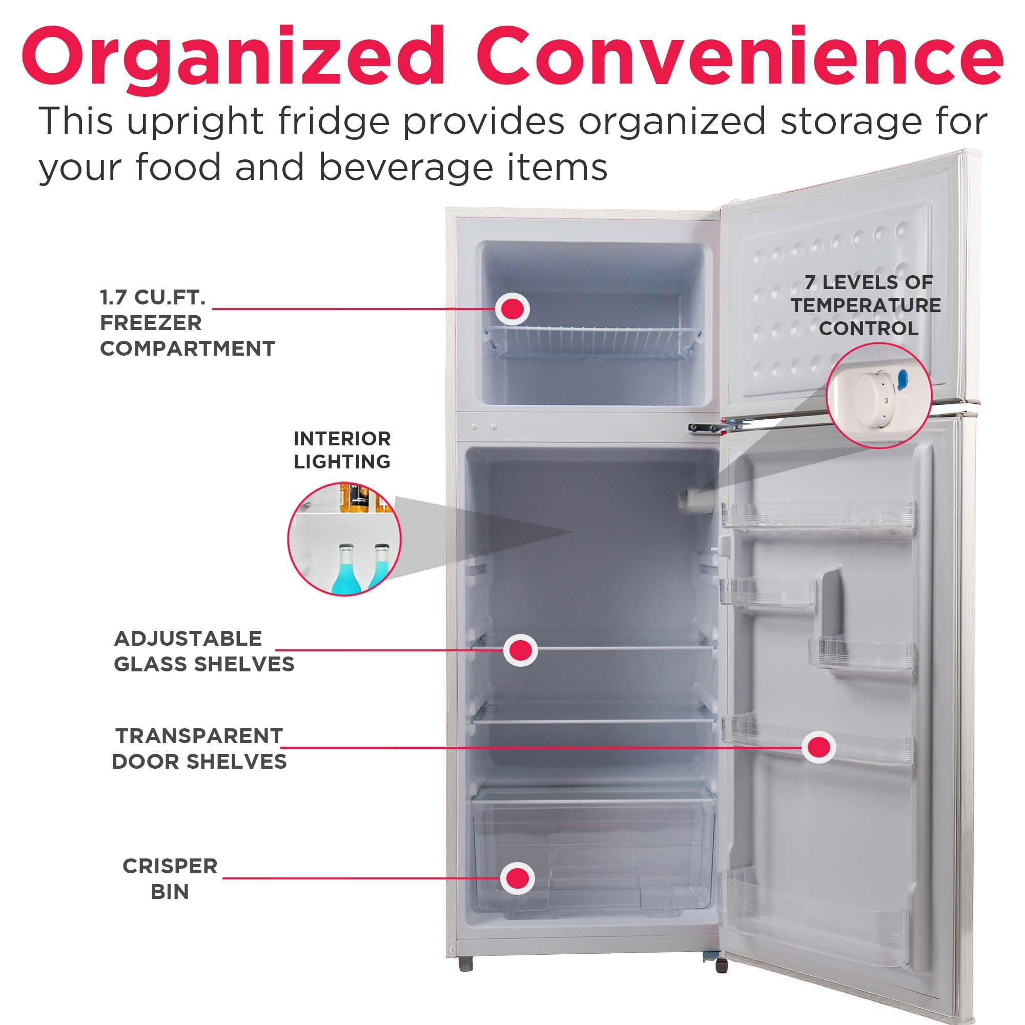 家電 #REF! Frigidaire Retro 7.5 Cu Ft Refrigerator with Top Freezer-21.45