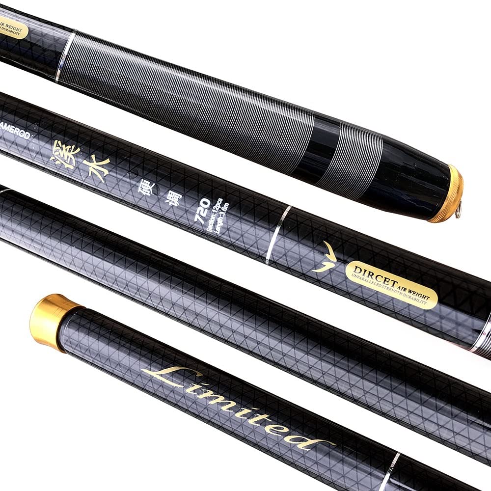 Canne à pêche télescopique 5.4 m ultra light stream travel en carbone carpe