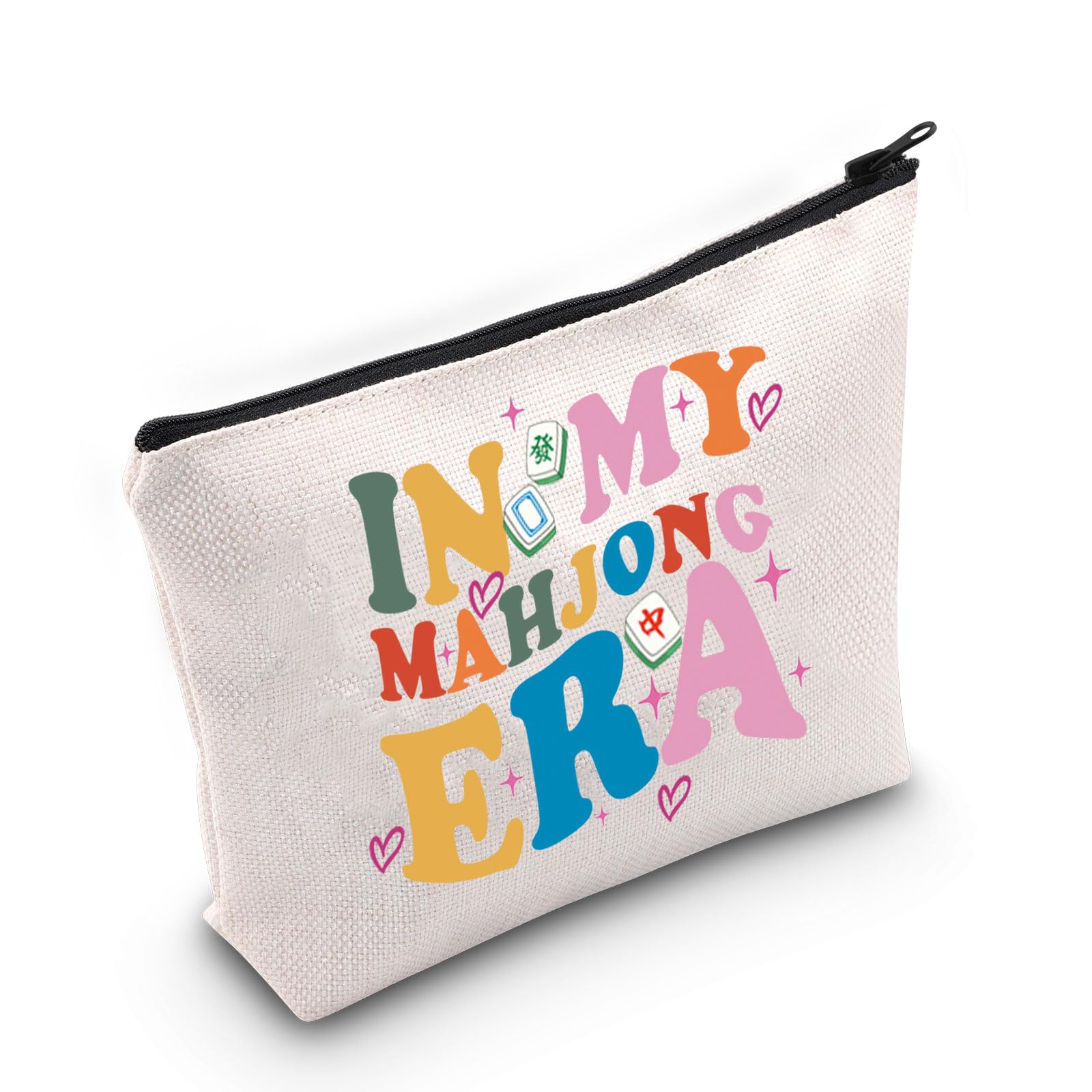 Mahjong Makeup Bag Board Game Gift Mahjong Player Gift Mahjong Lover Mahjong Player Gift Gambling Cosmetic Bag (IN MY MAHJONG)