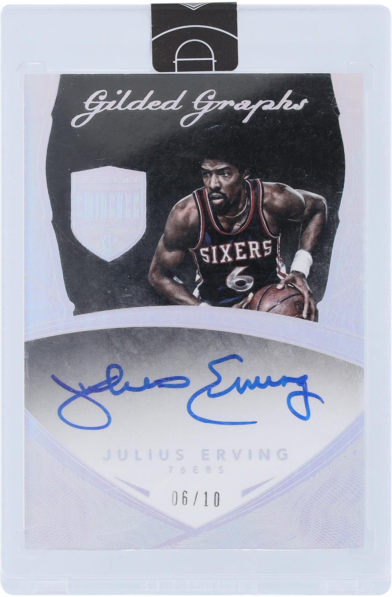 Julius Erving Philadelphia 76ers Autographed 2014-15 Panini Eminence Gilded #GG-JE #6/10 Card - Basketball Autographed Cards