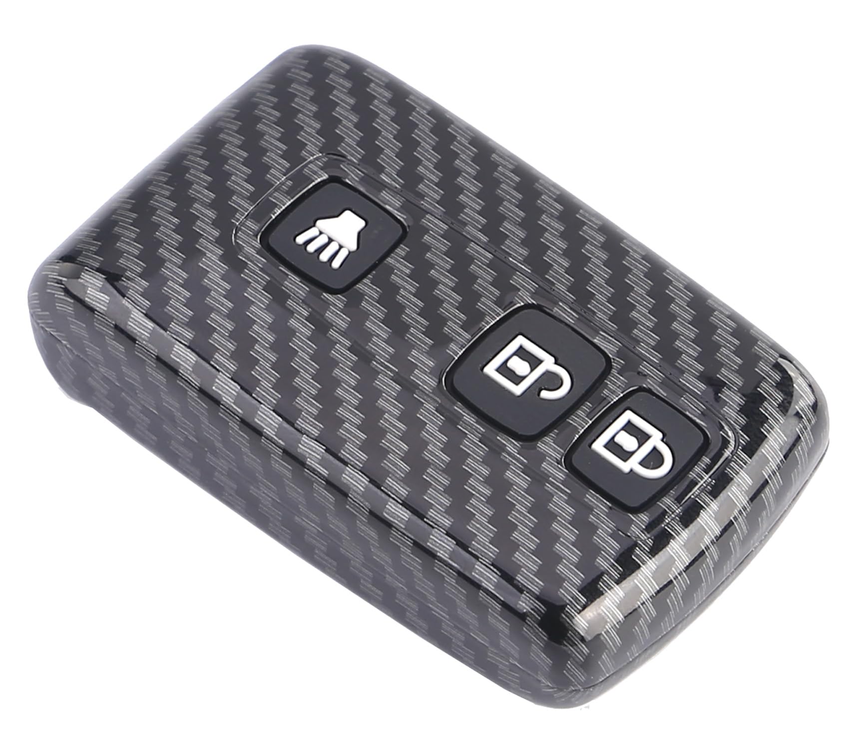 Key Fob Cover Case Fit for Toyota Prius 2004-2009 Keyless Entry Remote Case Holder ABS Carbon Fiber Pattern (Black)