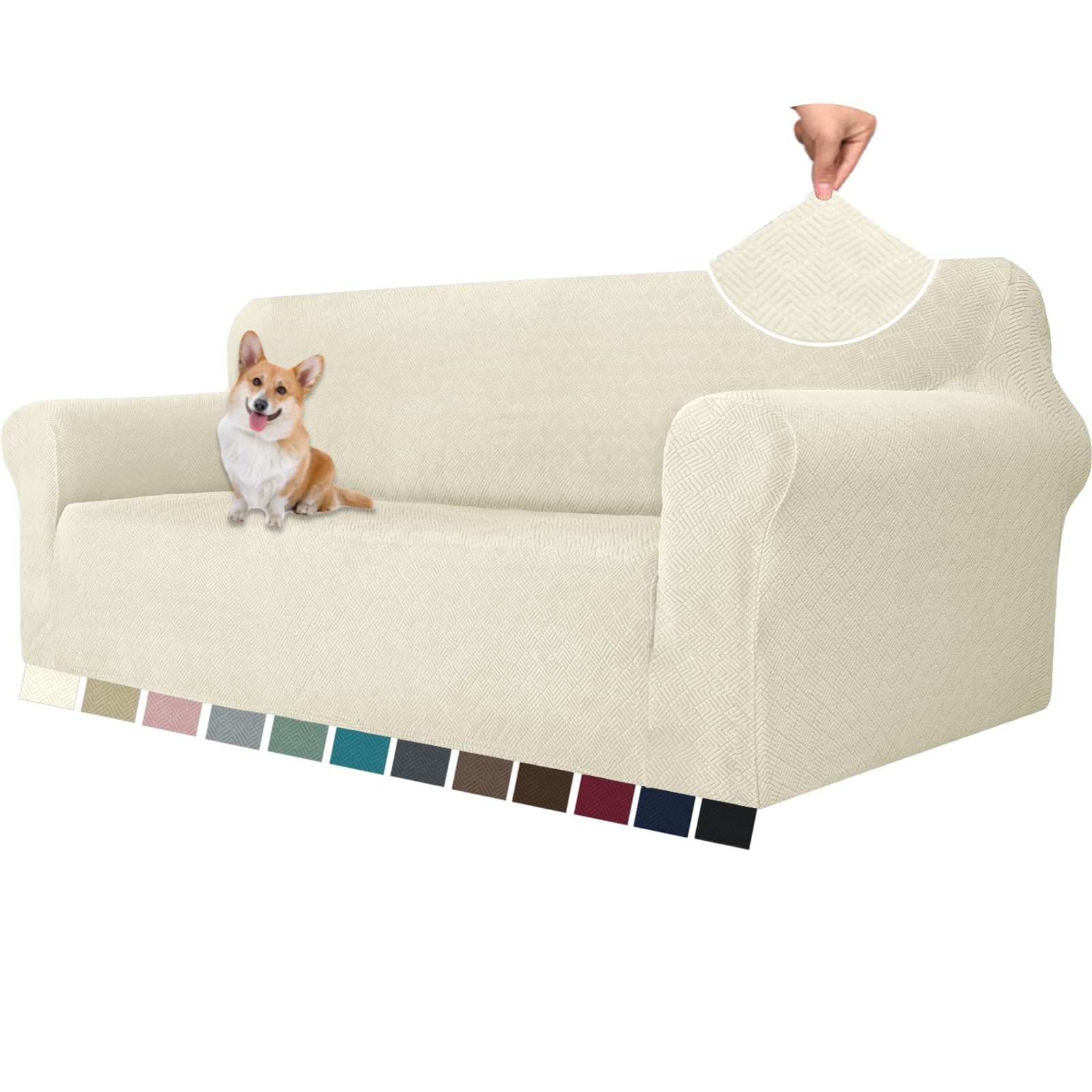 Copridivano Elasticizzato Jacquard 3 Posti - Made In Italy, 11 Colori Disponibili, Lilla - 4