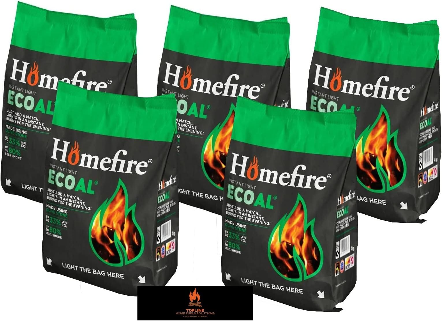 Wildfire Smokeless Fuel Coal 20kg House Coal for Open Fires, Multi