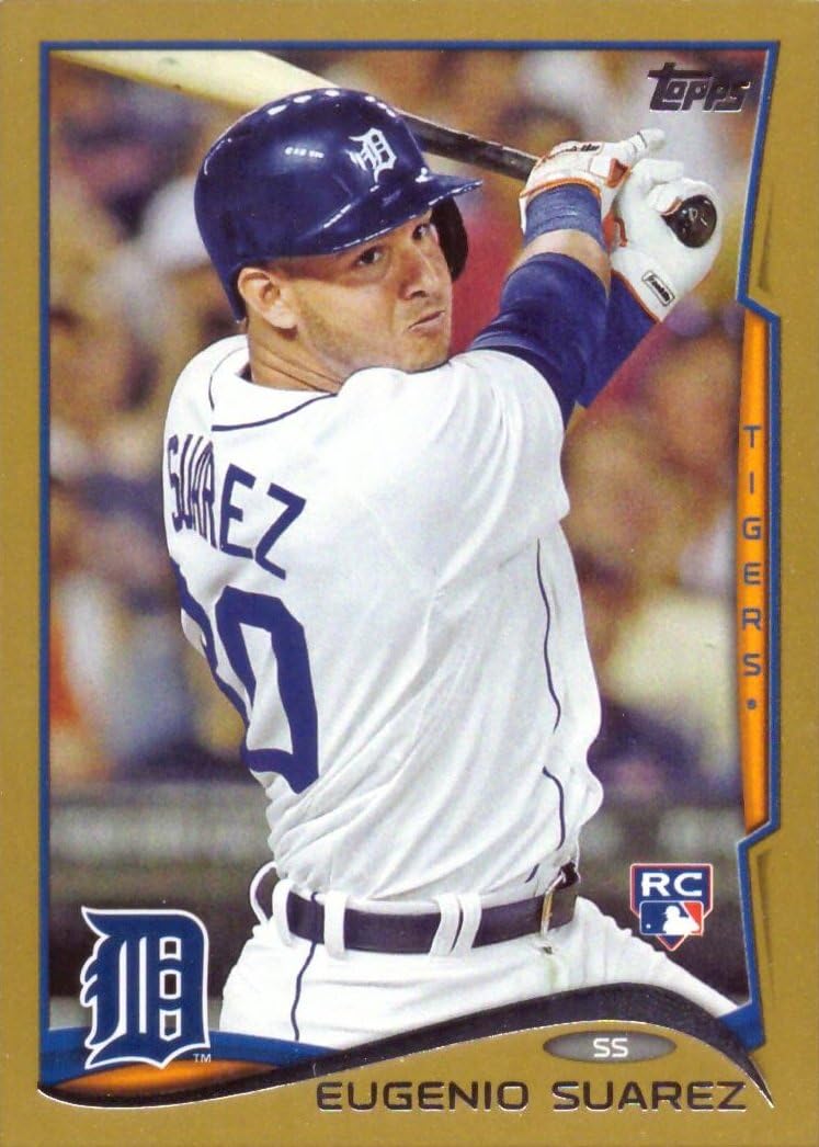 2014 Topps Update Gold Baseball #US-96 Eugenio Suarez Rookie Card - Only 2,014 made!