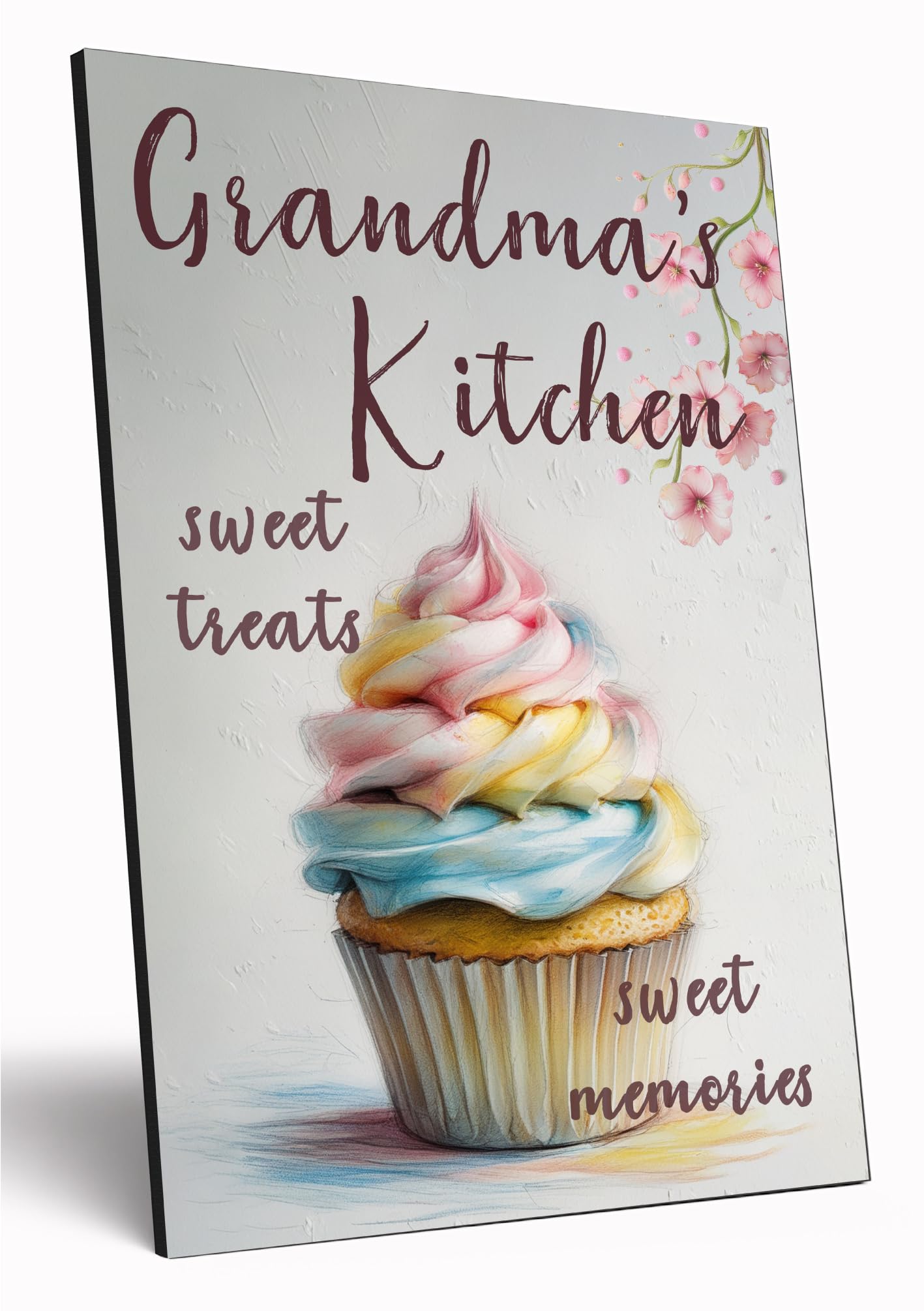 Personalised Photo Gift A4 Wooden Wall Art Mother's Day Customised Print for Grandma Nan Gift