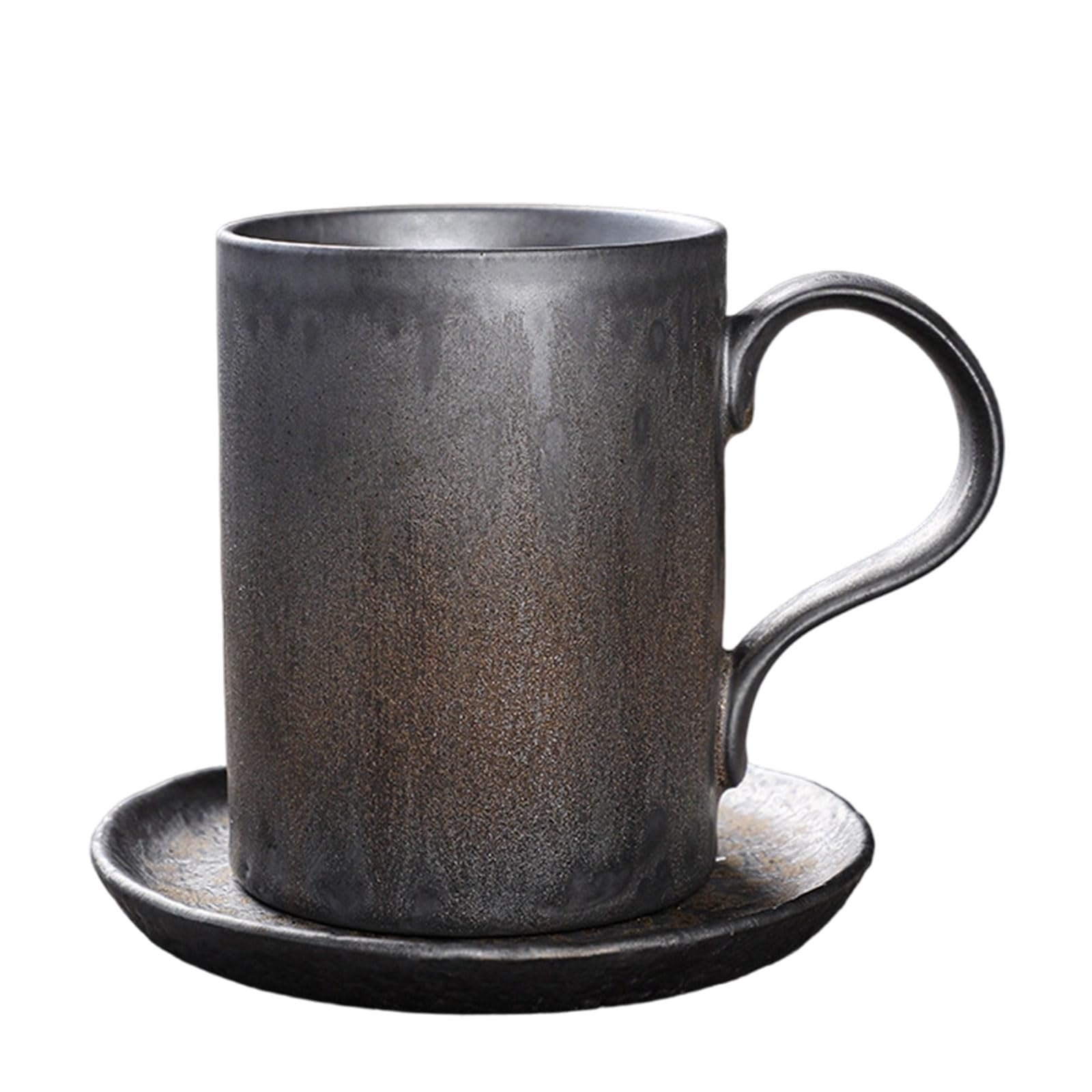 Beimus Coffee Cup Saucer Set Ceramic Keep Temperature Microwave Dishwasher Safe Comfortable Grip Great Present Ceramic Cup