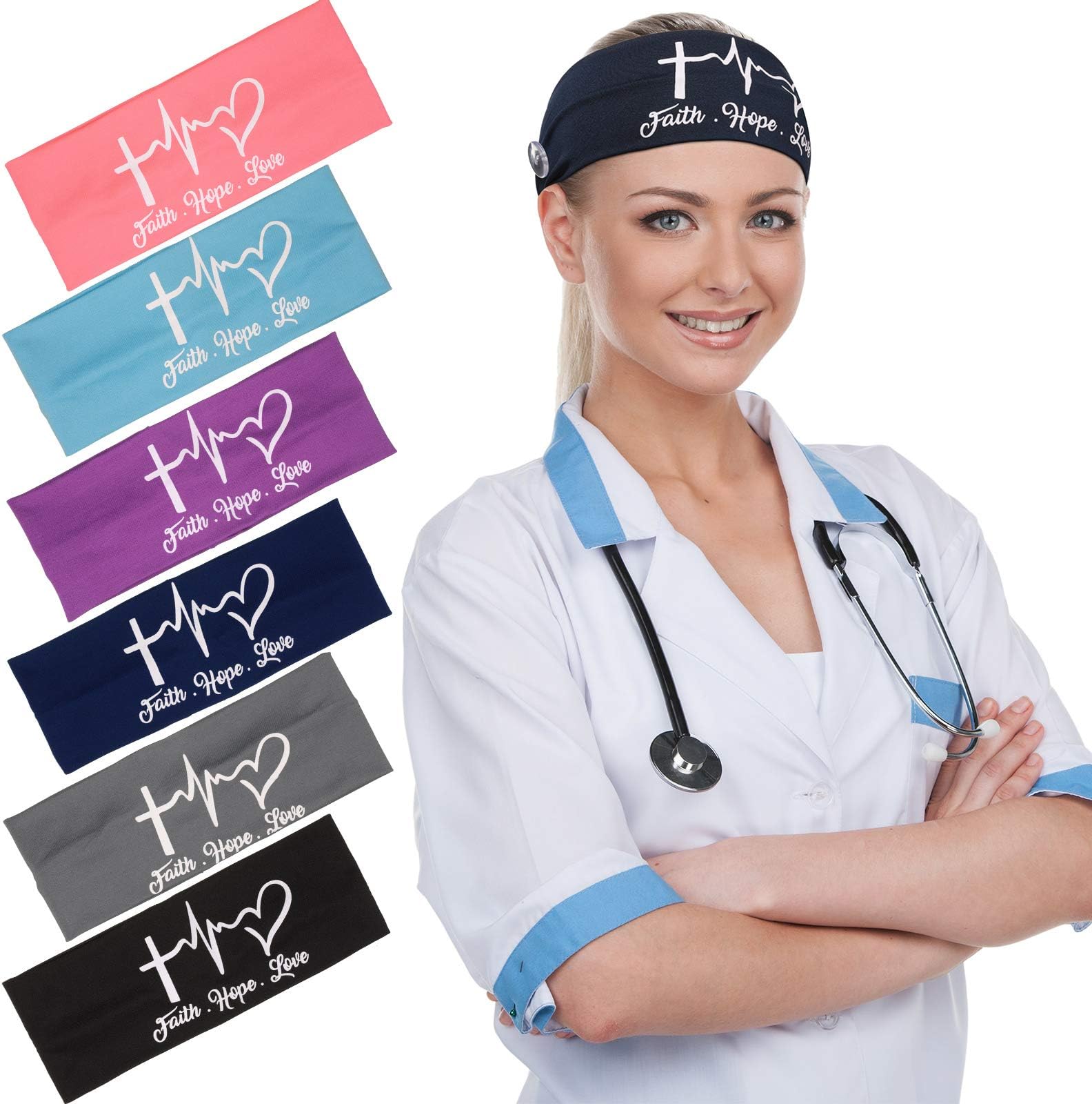 Vinyl Quote Me 4 Pieces headbands with buttons mask Boho