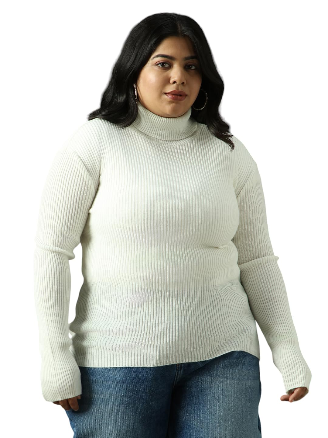 Freeform by High Star Women Knitted Acrylic Regular Fit Turtle Neck Long Sleeve Sweaters