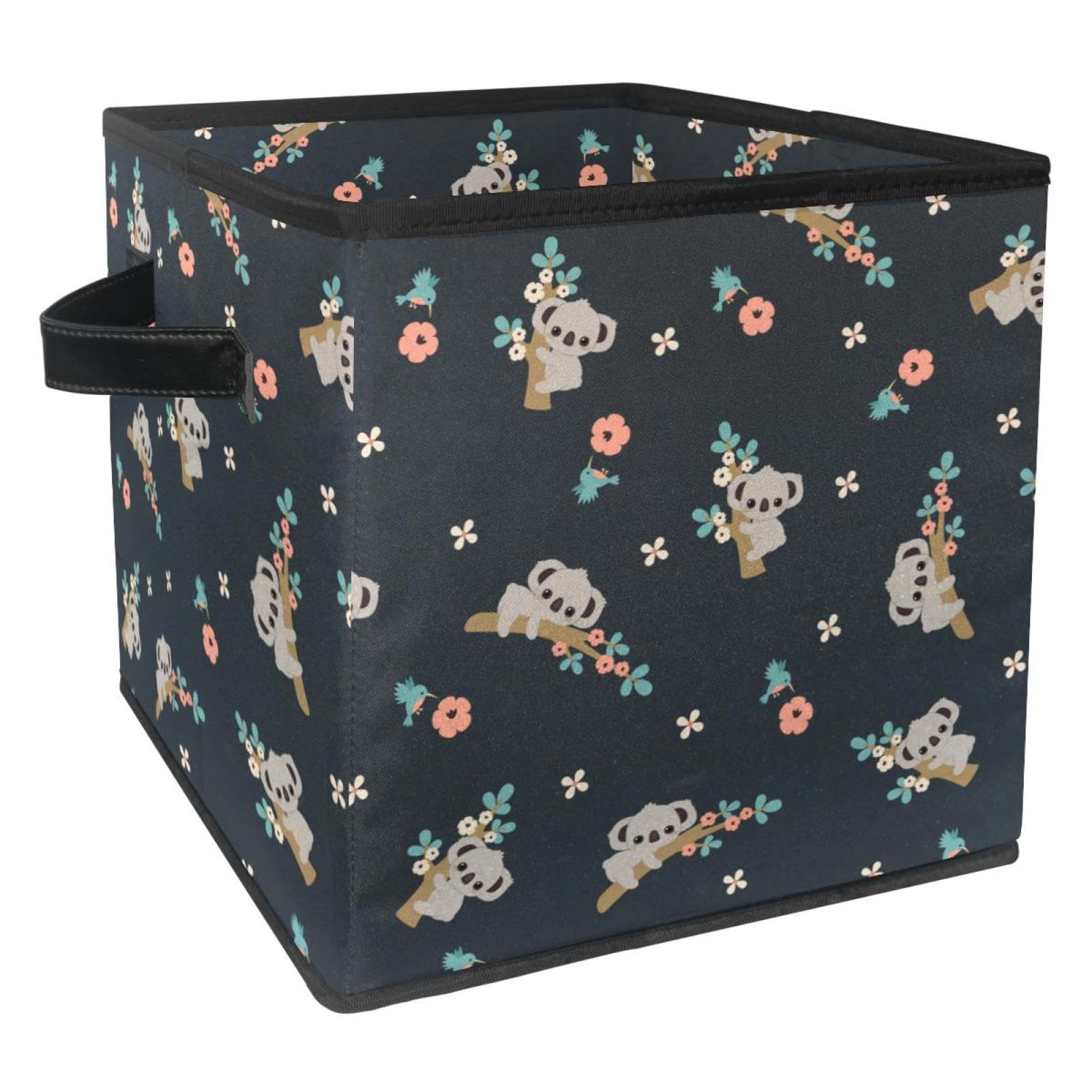 Panier cube koala pliable pour organiser les jouets et vêtements de la chambre