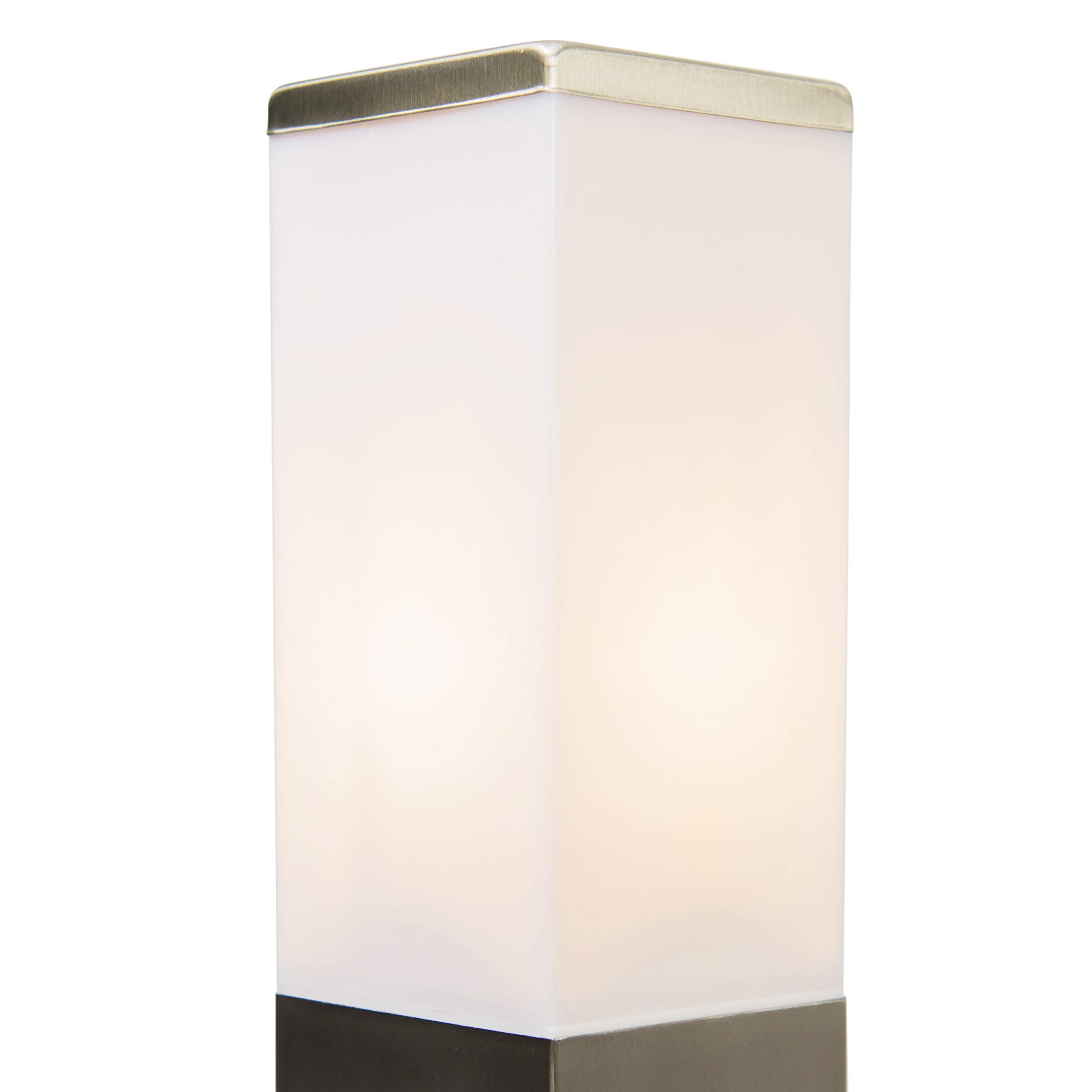Qazqa malios - Palo da terrazza Moderno - 1 luce - L 80 mm - Acciaio - Design - Illuminazione esterna