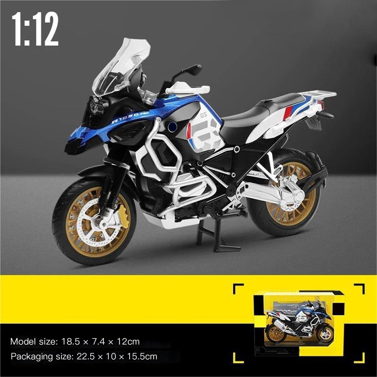 1:12 pour R1250GS R 1250 GS avec Modèle De Moto Voiture Moulé sous Pression en Alliage Base, Cadeau Jouet, Statique