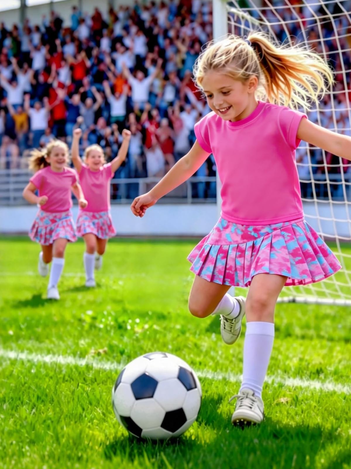 Tenue de tennis pour fille, t-shirt sans manches, jupe plissée avec poches intérieures pour short, combinaison de sport pour golf, badminton et skateboard