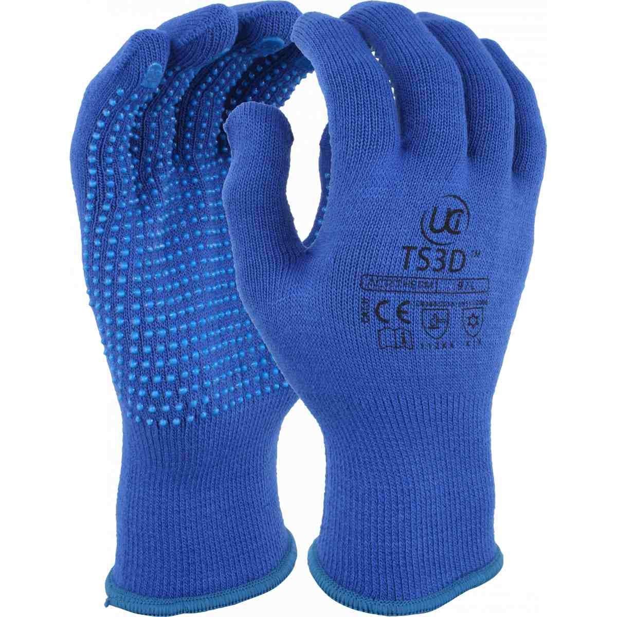 10 x UCi TS3D™ PVC punteado aislamiento térmico frío invierno forro guantes protección frío (7/pequeños)