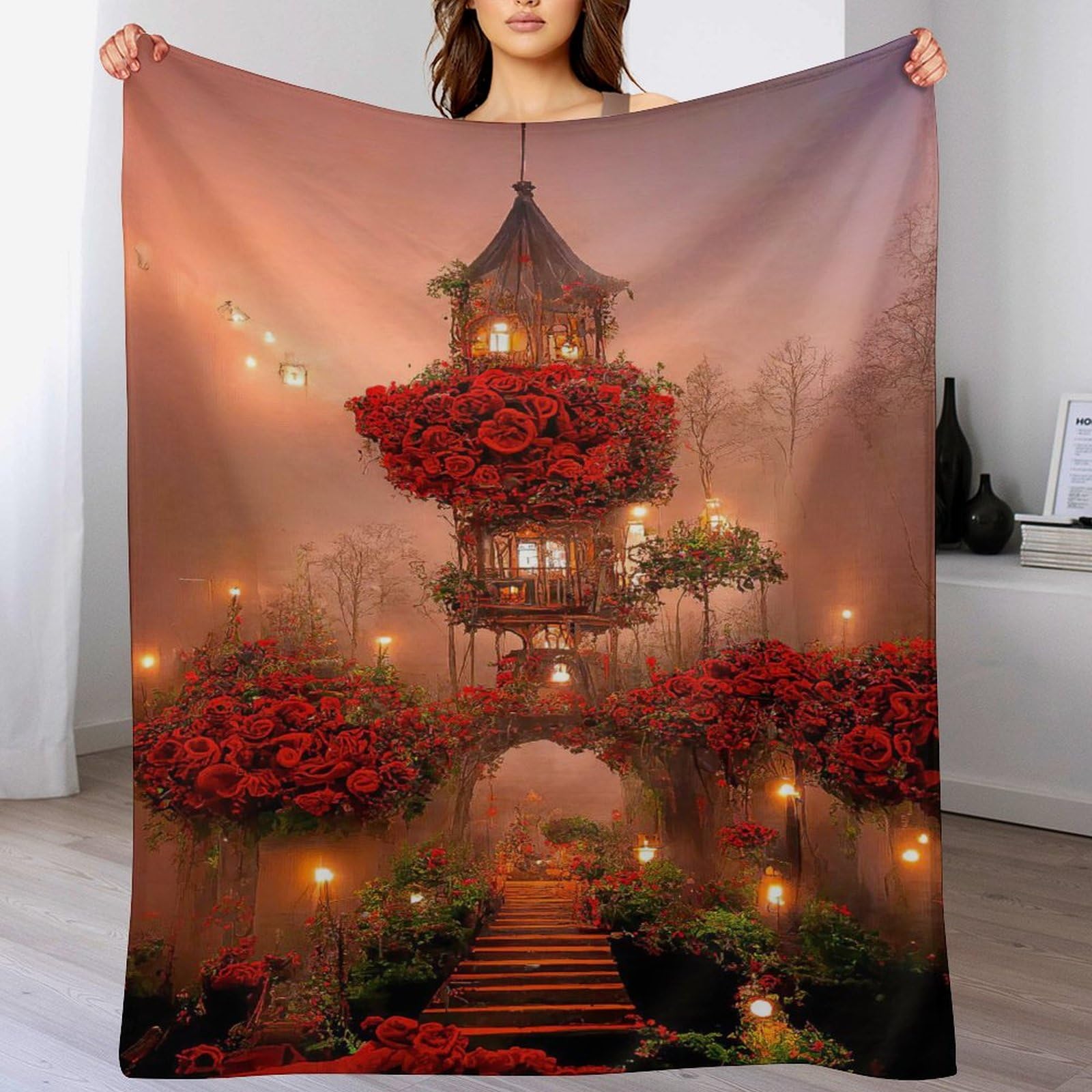 Manta rosa para el salón que transforma tu casa en un hogar cálido