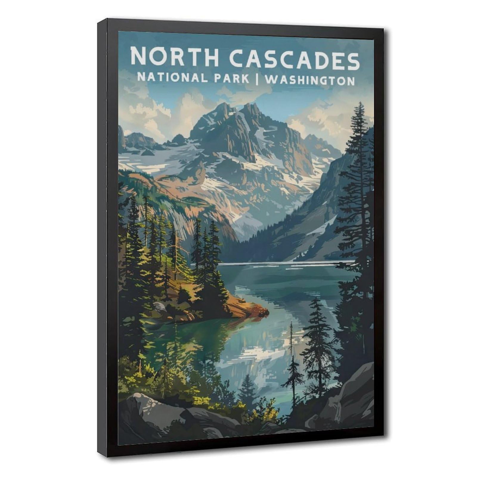 Bareronor North Cascades Canvas Poster for Home Decor Gift