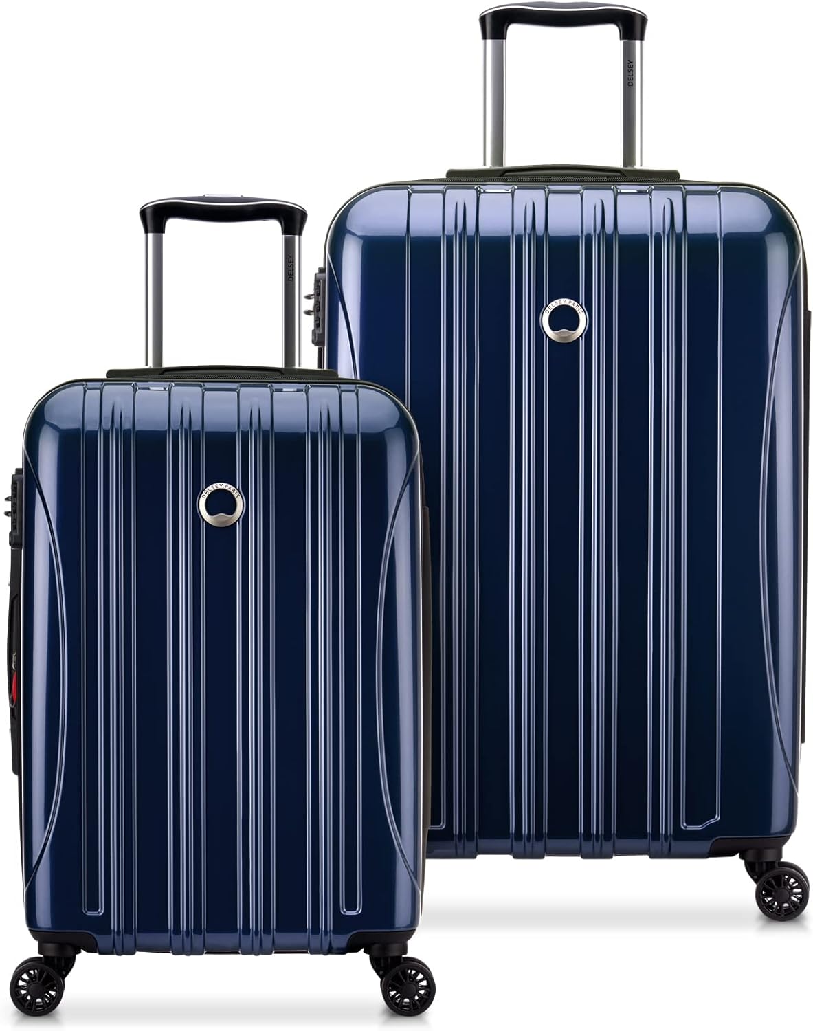 DELSEY Paris Helium Aero Hardside Expandable Luggage with Spinner Wheels, Blue Cobalt, 2-Piece Set (21/25) 2-Piece Set (21/25) Blue Cobalt