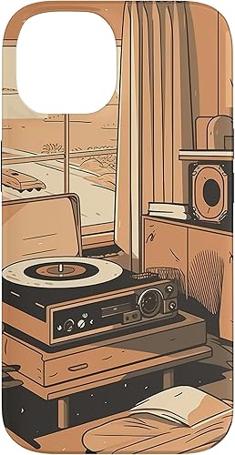 Miniatura 4 de Funda de vinilo para iPhone 1212 Pro Lofi con música minimalista y nostálgica