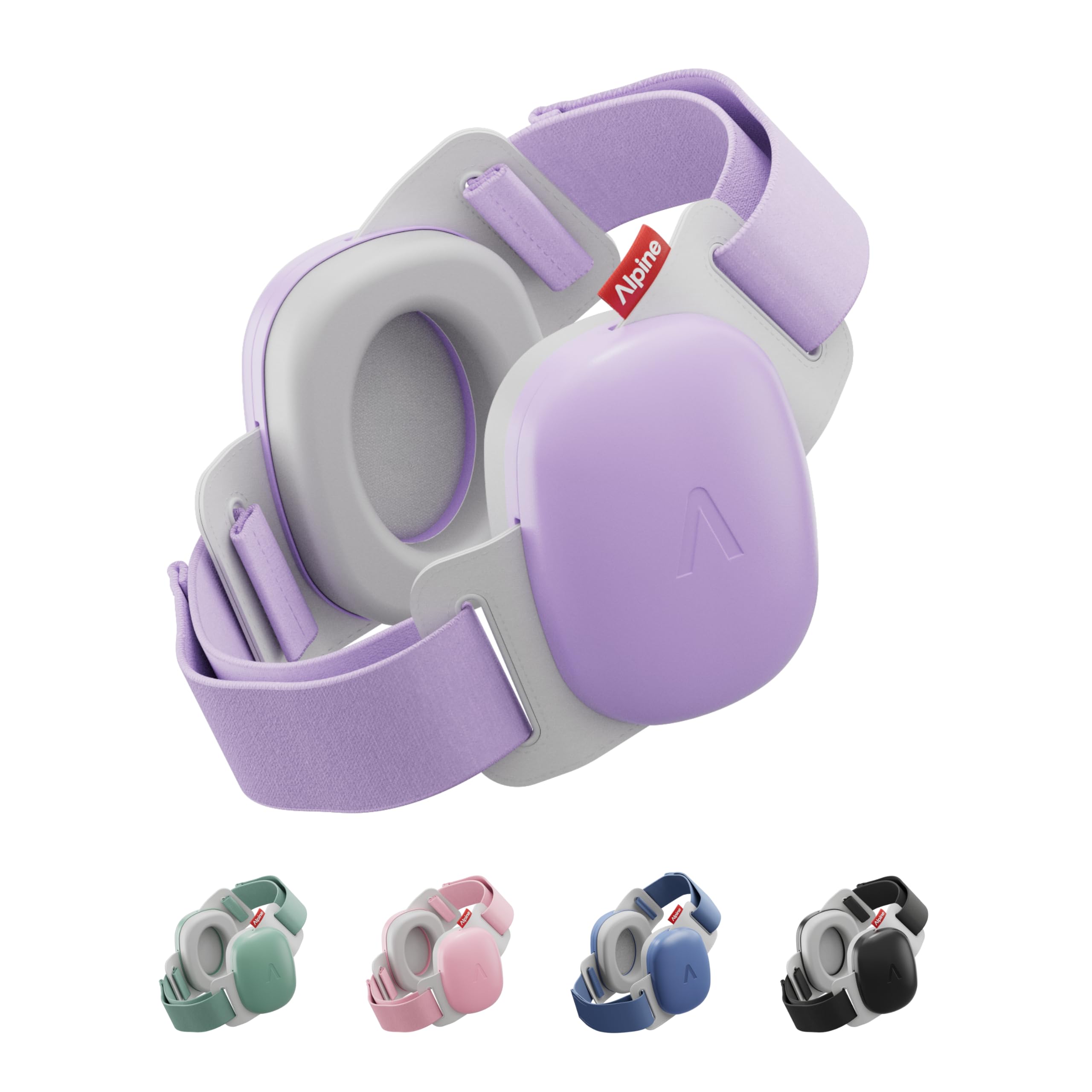 Alpine Muffy Baby Comfort, Paraorecchie Migliorati per Neonati e Bambini, Certificato CE, Vestibilità Sicura E Confortevole, Protezione dell'udito Regolabile Fino A 48 Mesi, Attenuazione 24 dB, Viola