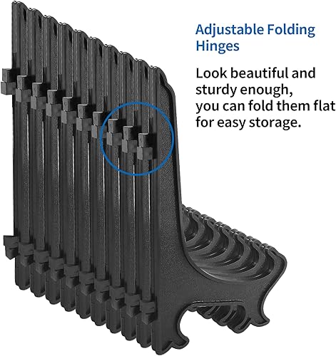 Miniatura 3 de Litoexpe 24 Pcs 3 Inch Black Plastic Easels Plate, Picture Frame Stand Holder Acrylic Display Easels, Baseball Card Display Stand