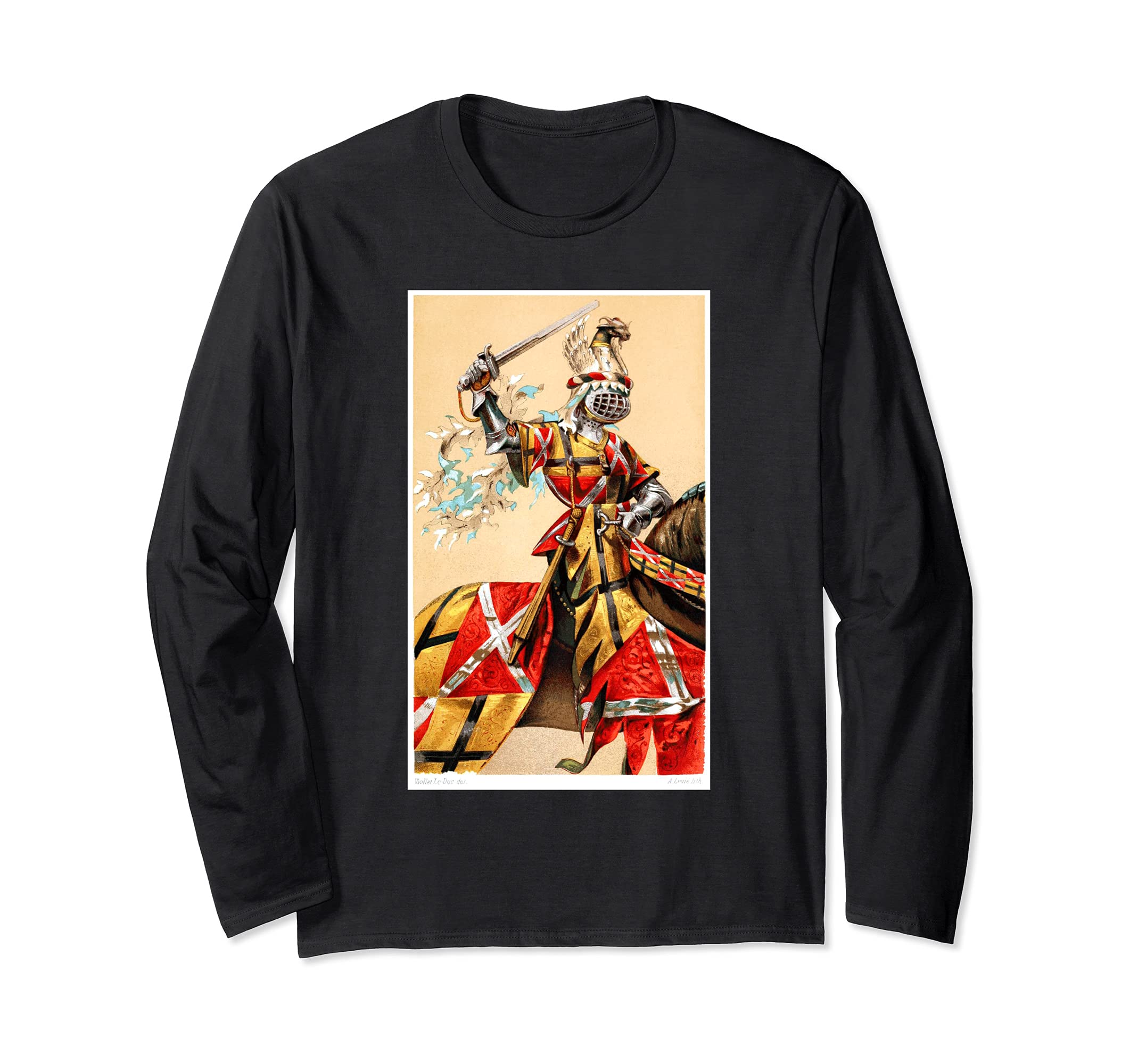 15th Century French Knight Joust Jousting Soldier Tournament Long Sleeve T-Shirt