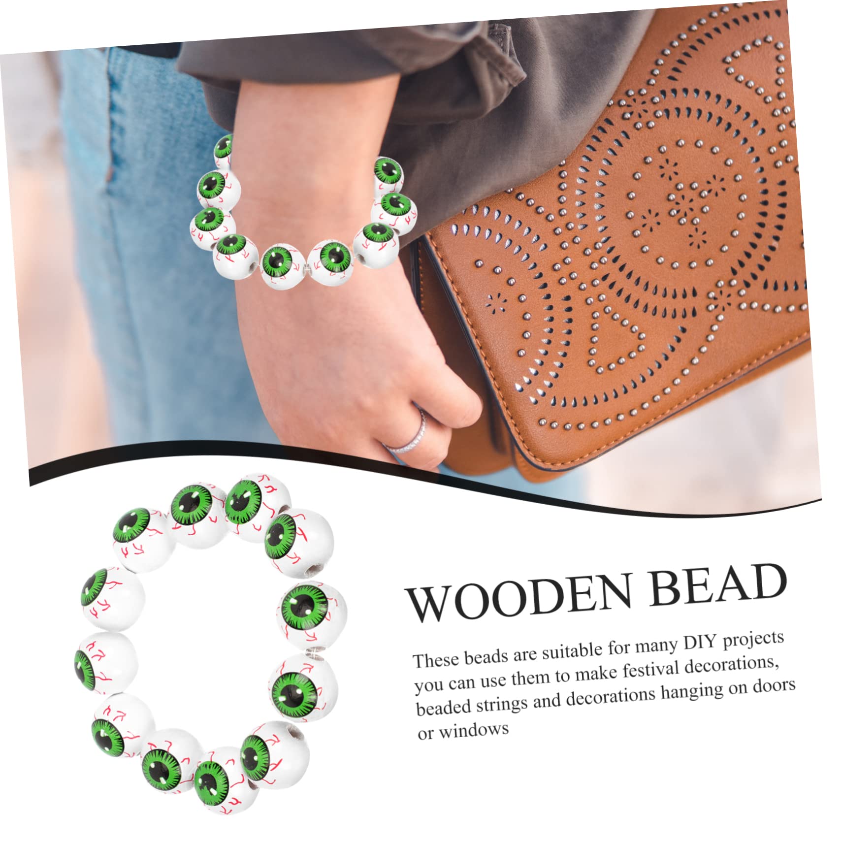 Lurrose 200stücke Farbige Holzperlen Diy Bastelzubehör Für Schmuckherstellung Armbänder Halsketten Und Kreative Handarbeiten Mit Einfachem Durchzug Für Vielseitige Projekte