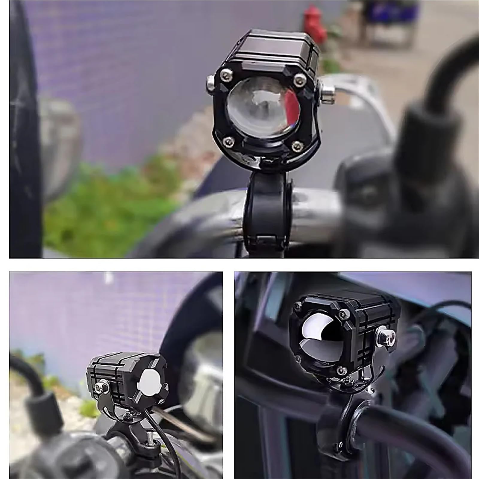Anabbaglianti Luce per moto 60W Moto Off-road Anteriore Ausiliaria 6000lm 6000k/3000k Luce LED Faro Interruttore a 3 vie Luci per motociclette(2PCS)
