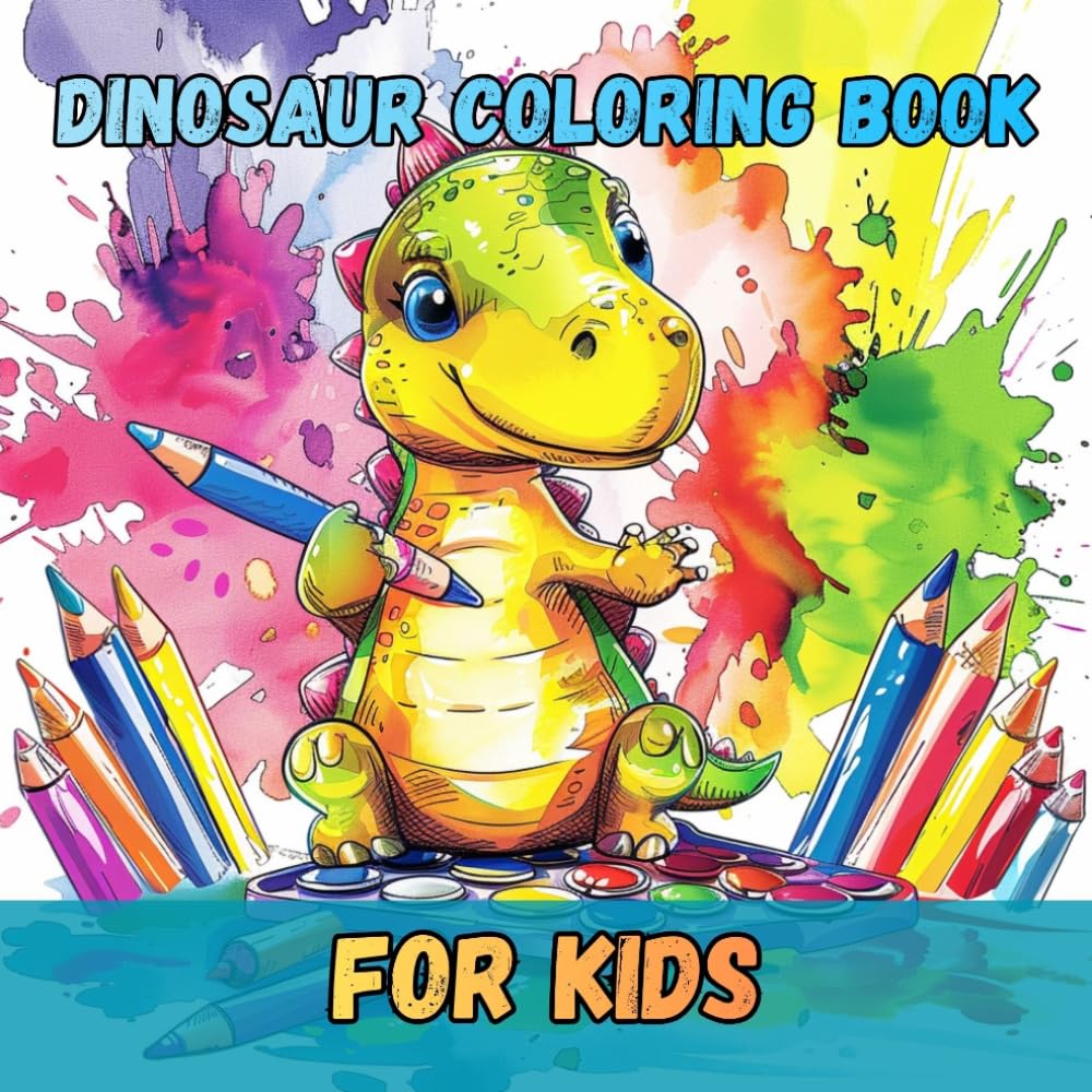 Dinosaur Coloring Book For Kids: 40+ Easy and Fun Dinosaur Coloring Pages with Bold Lines for Toddlers and Kids Ages 3–8