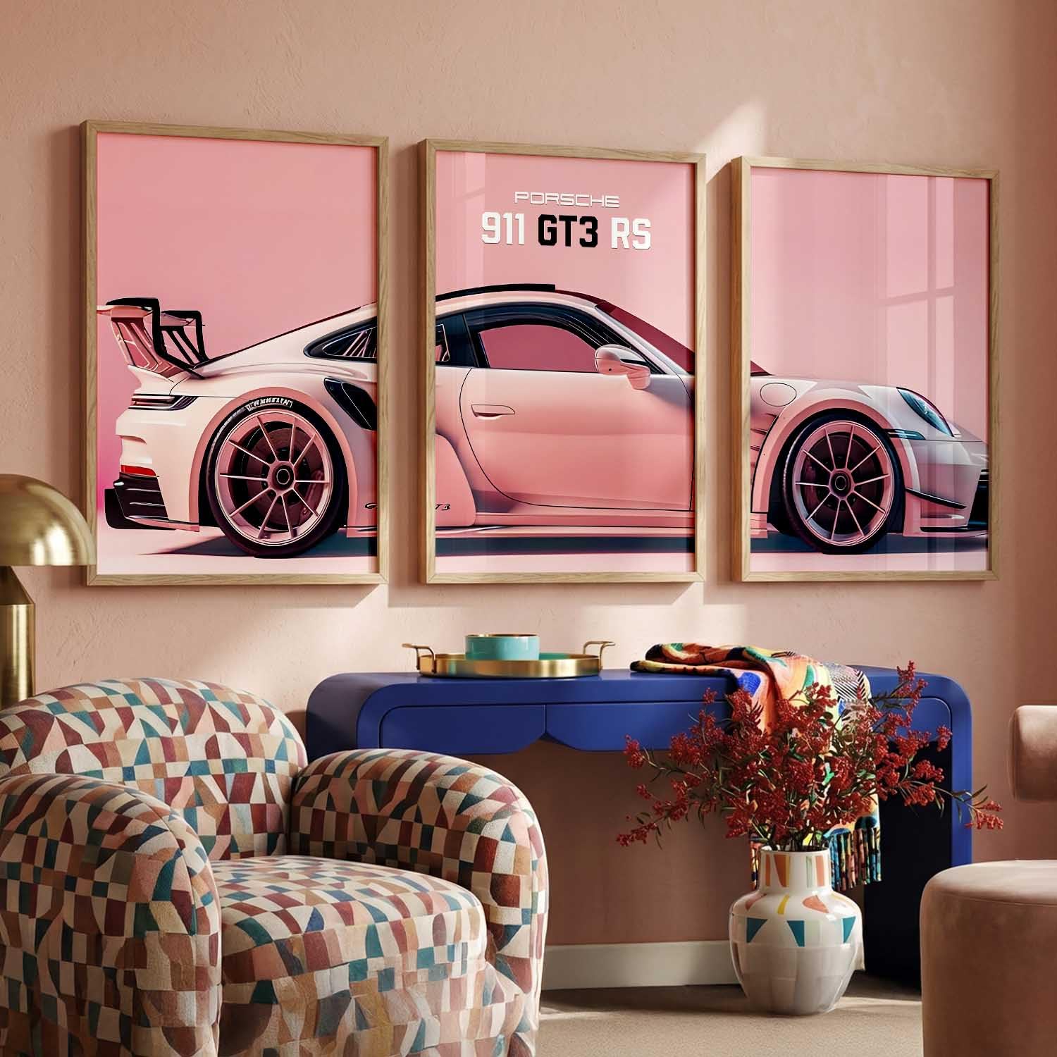 Sports Car Wall Art - Framed Posters for Boys -13 Sports Car Wall Art - Framed Posters for Boys -13