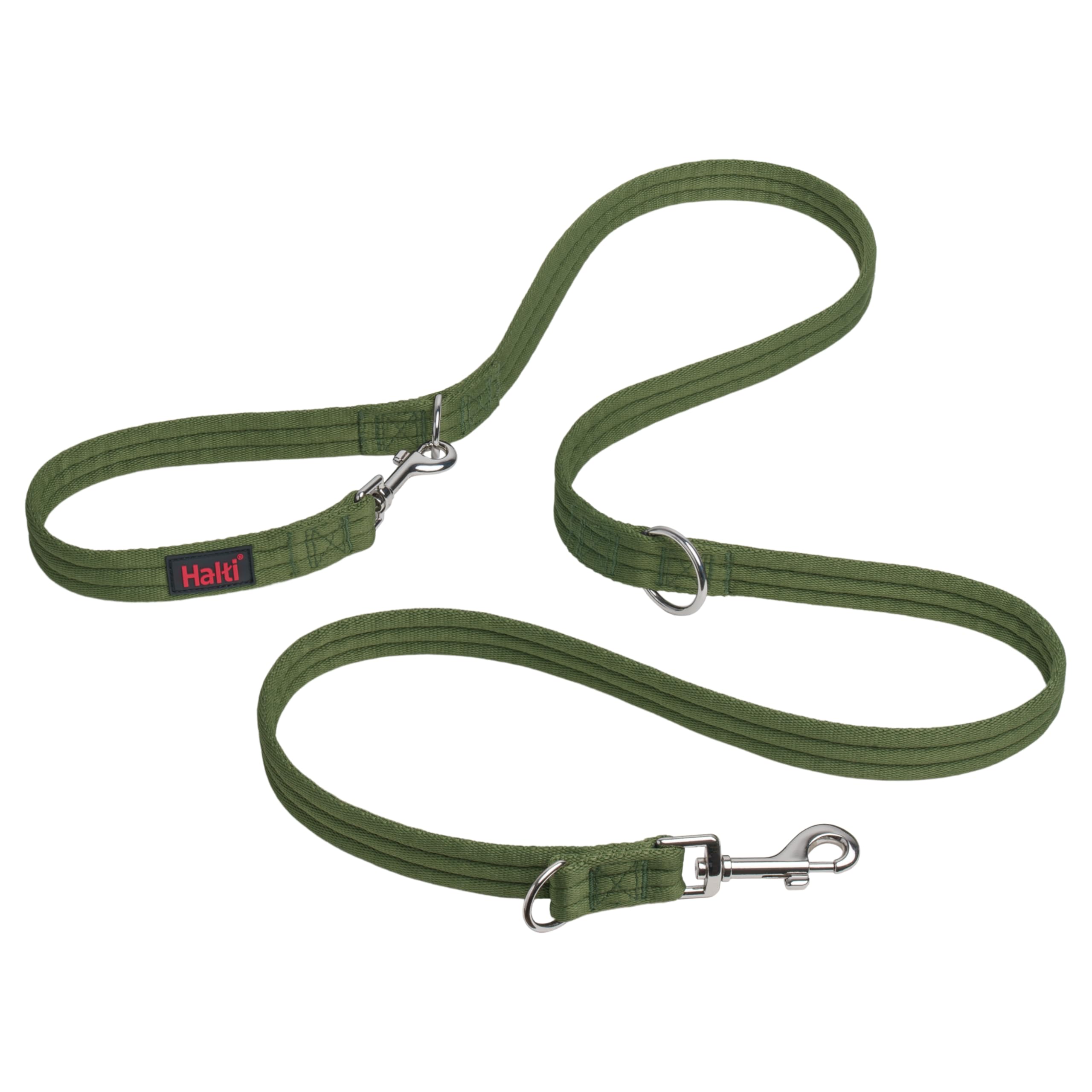 Training Leash - Multifunctional Double-Ended Dog Leash, Ideal for Anti-Pulling Dog Training. Lightweight & Durable. Suitable for Medium to Large Dogs & Puppies (Size Large, Forest Green, 2m)