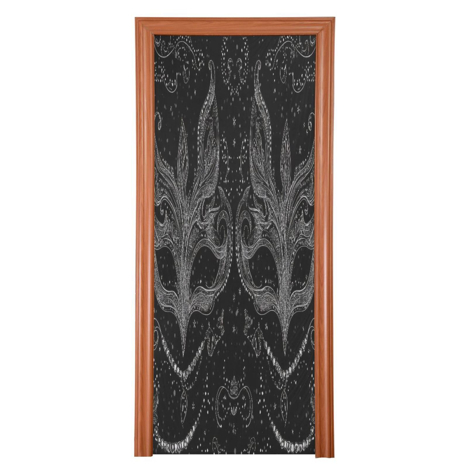 FLildon Mardi Gras Carnival Masks Door Cover Decoration, Party Accessory Porch Decor for Festive Ornament Room Door Covers 36 x 98 Inch