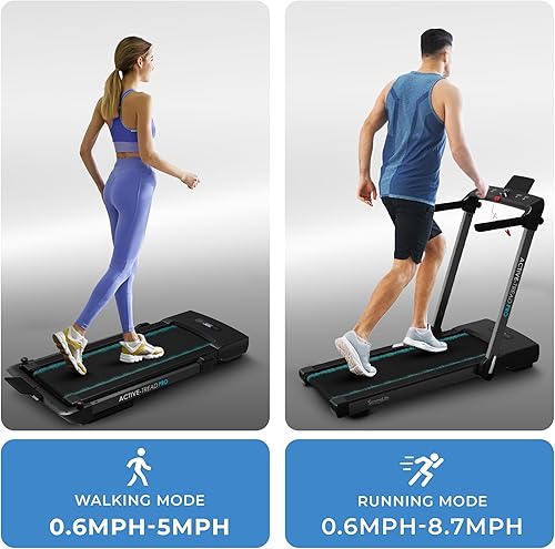 Miniatura 5 de SereneLife Caminadora elevadora 2 en 1, rango de velocidad de 0.6-7.6 Diseño de ahorro de espacio debajo del escritorio, pantalla de métricas