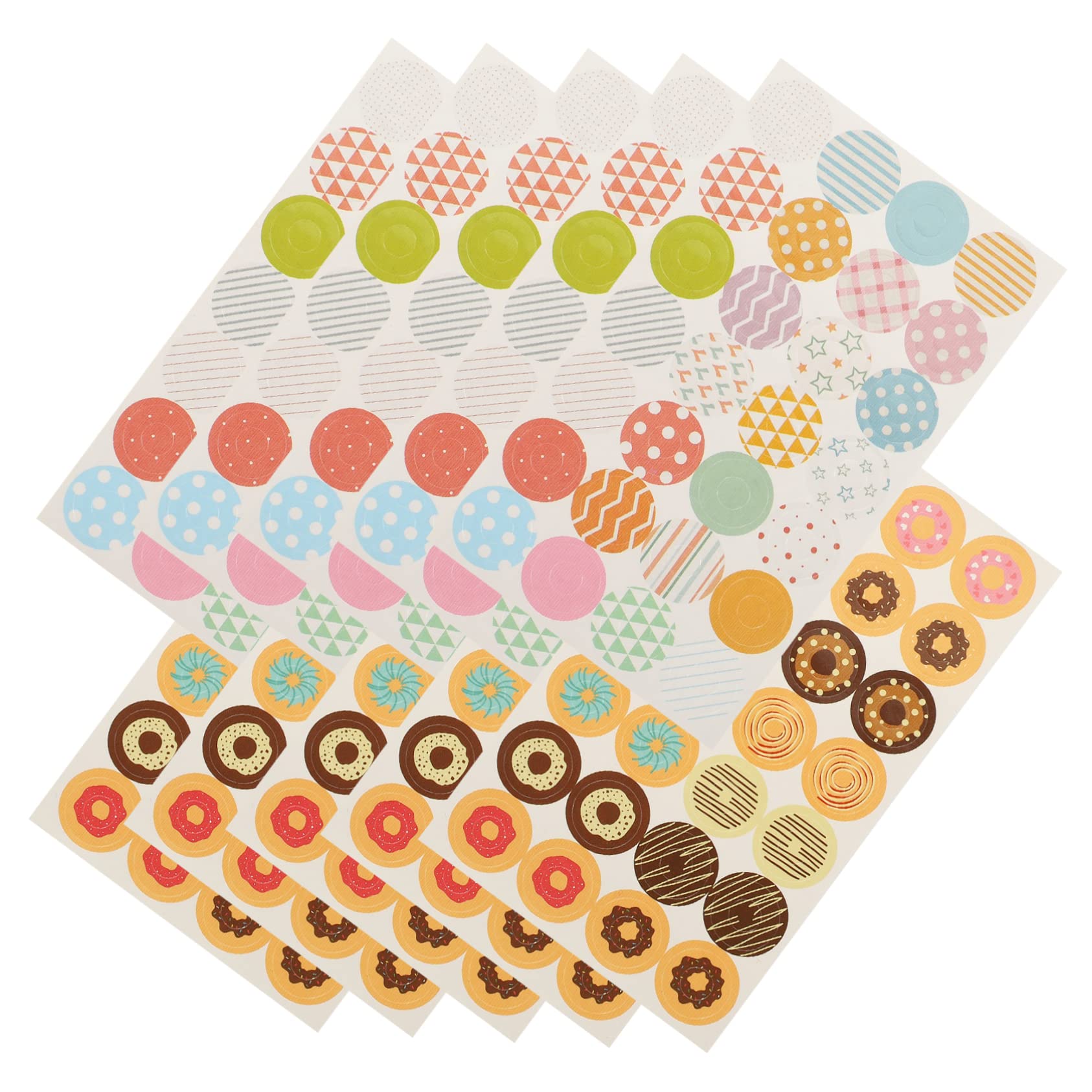 VILLCASE 4480pezzi Etichette Adesive Per Rilegatura Stickers Circolari Per Documenti Scuola e Facile Utilizzo e Adesività