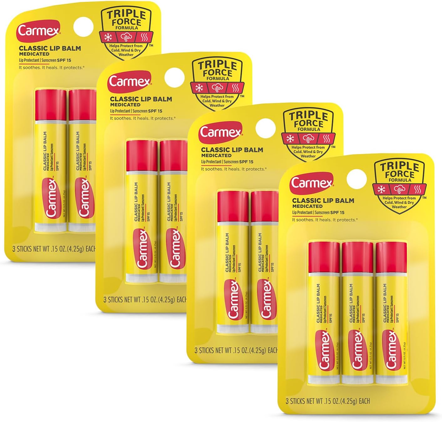 Amazon com : Carmex Classic Medicated Lip Balm Sticks Lip Moisturizer