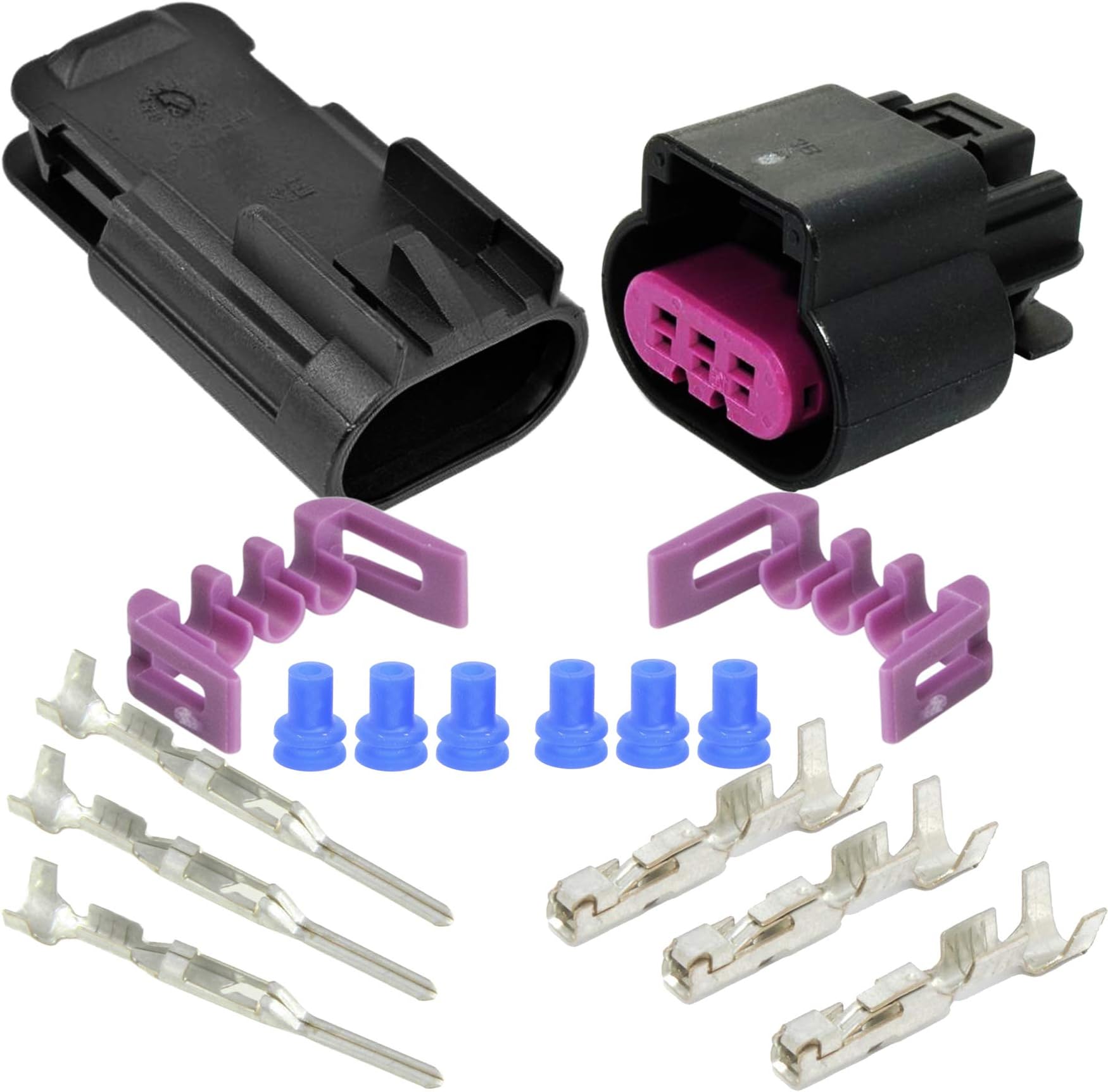 Aptiv Delphi 3-Pin GT 150 Series Sealed Connector Set with 18 20 GA,up to 15 Amps