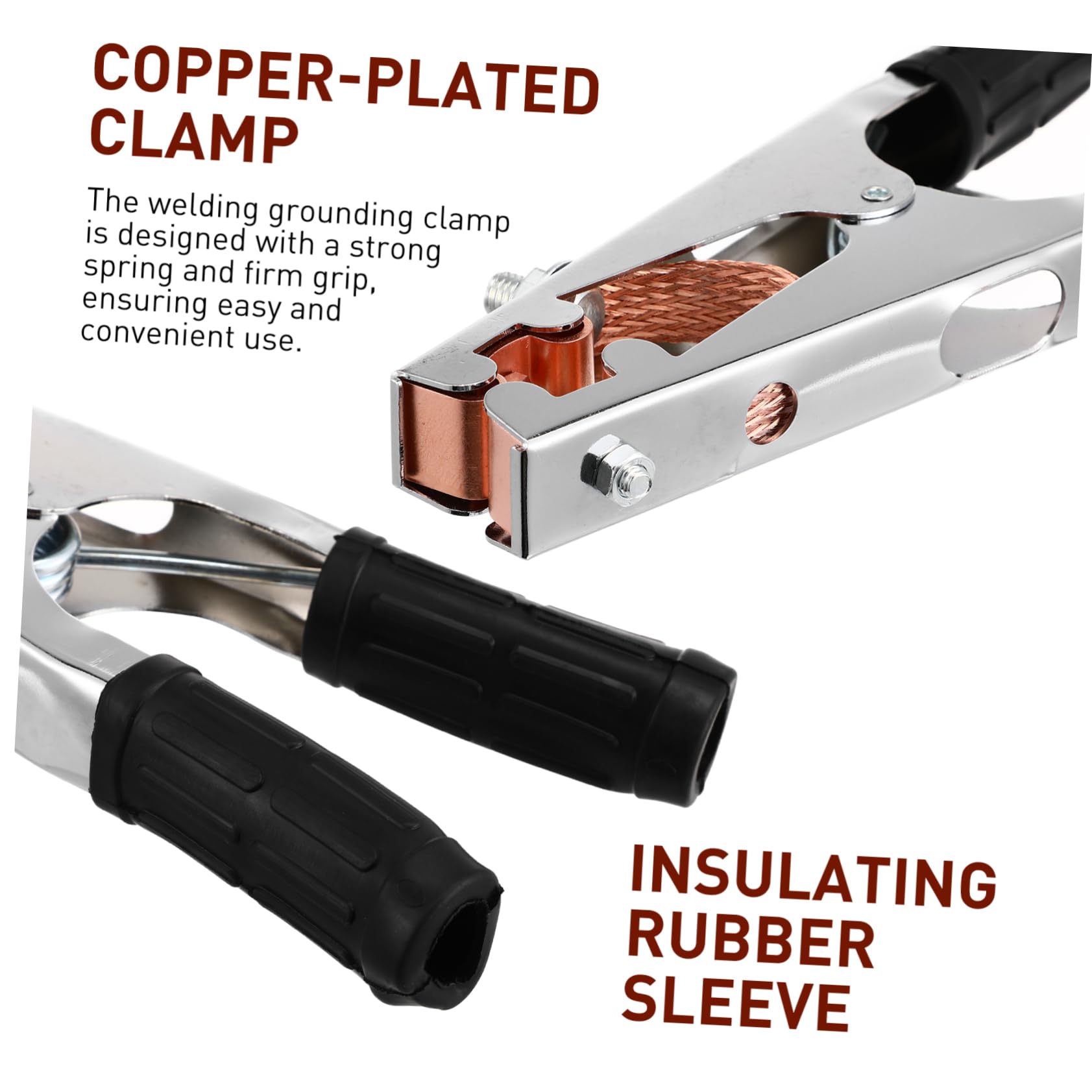 Veemoon Ground Clamp Cord Management Welder Holder Heavy Duty Clamps Tarp Clips Welding Clamps Earth Clamp Tarpaulin Clips Electrical Earth Clamp Iron + Copper