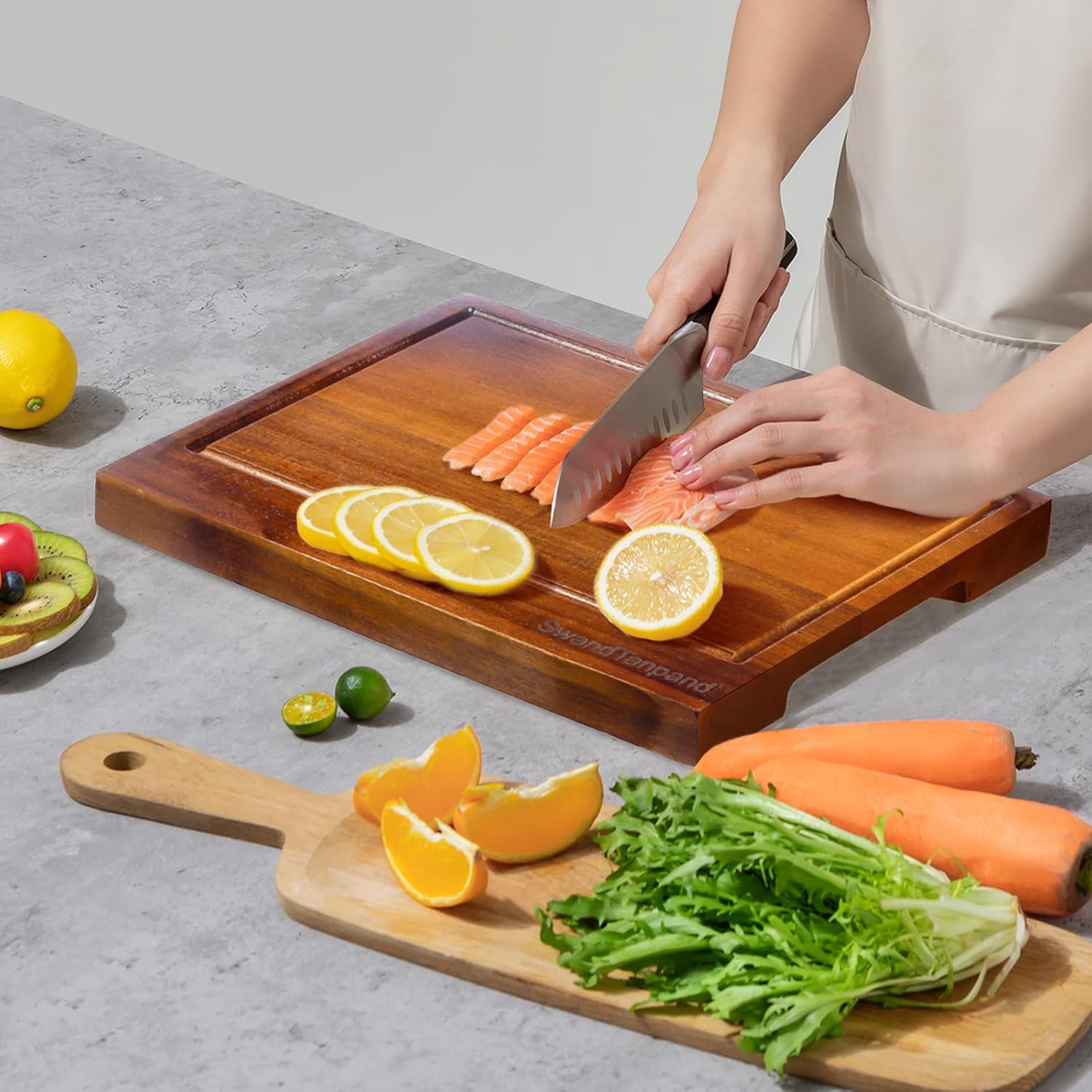 wooden cutting boards for kitchen ，Cutting Board, acacia wood,with juice groove