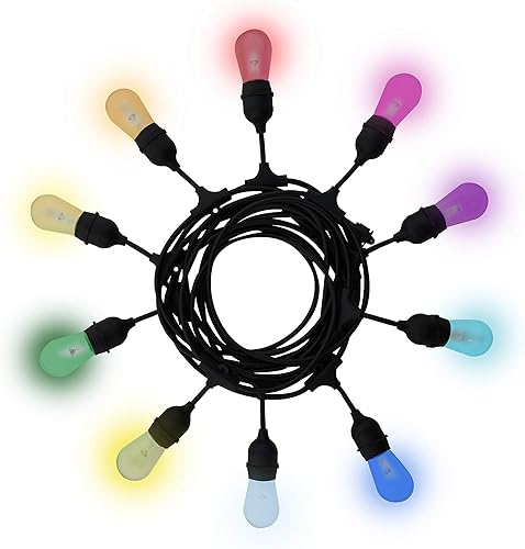 Miniatura 2 de Satco S11272 Starfish - Cadena de luces LED inteligentes con WiFi de 24 pies que cambian de color para interiores y exteriores, funciona con Siri,