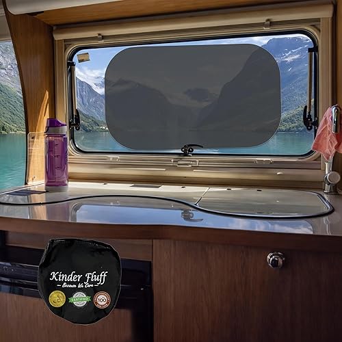 Miniatura 15 de kinder Fluff Sombras para Ventanas de Coche (4Pack) - La Única Sombra Solar Certificada para Ventanas de Coche para Bebés, Comprobada para Bloquear