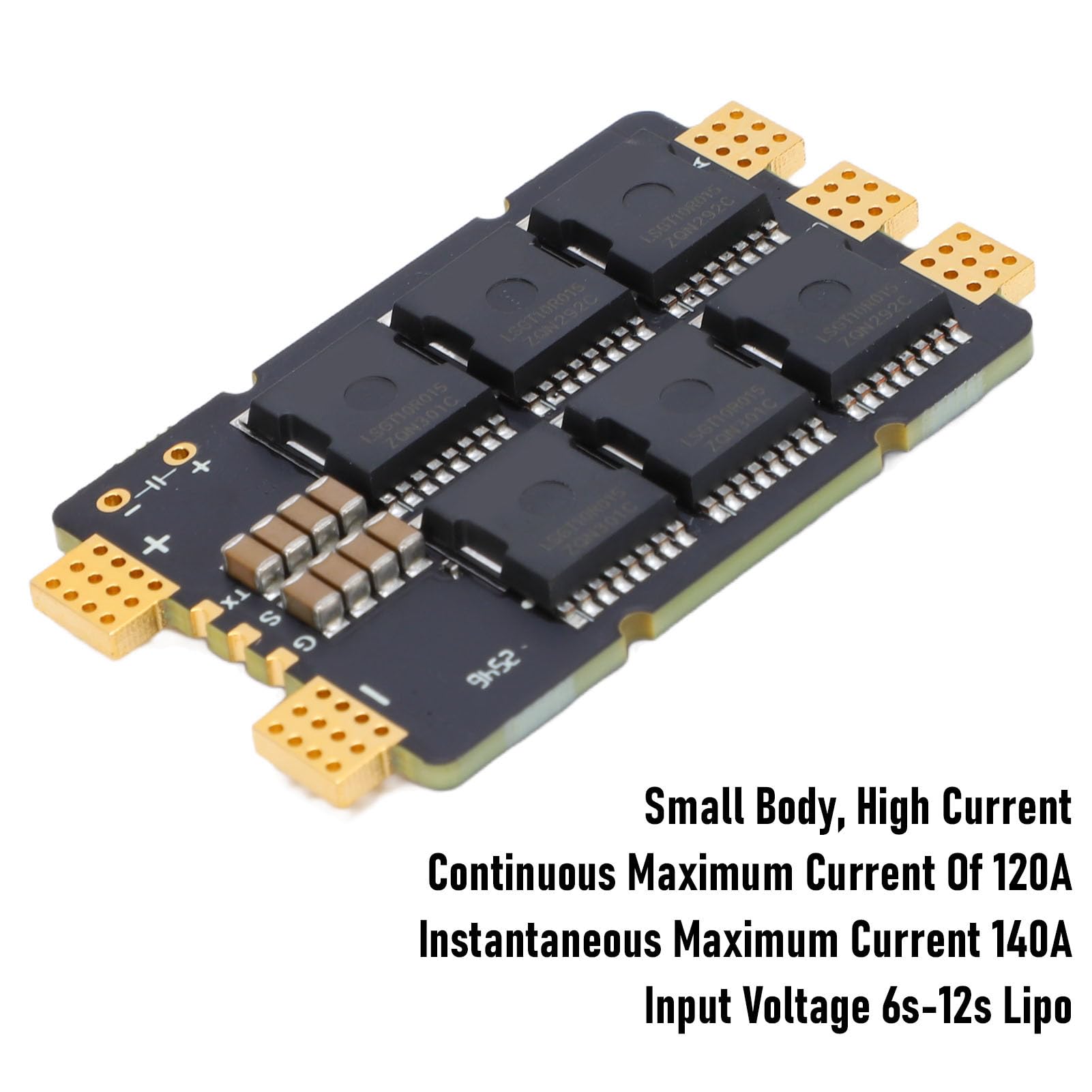 Dron z Podwójnym BEC, 120 A Ciągły, 140 A, Wysoka Moc, Regulator FPV, Dron Wyścigowy z Dwoma Wyjściami BEC 5 V 12 V, Lekki i Kompaktowy Wyścigowy RC z Regulatorem ESC do